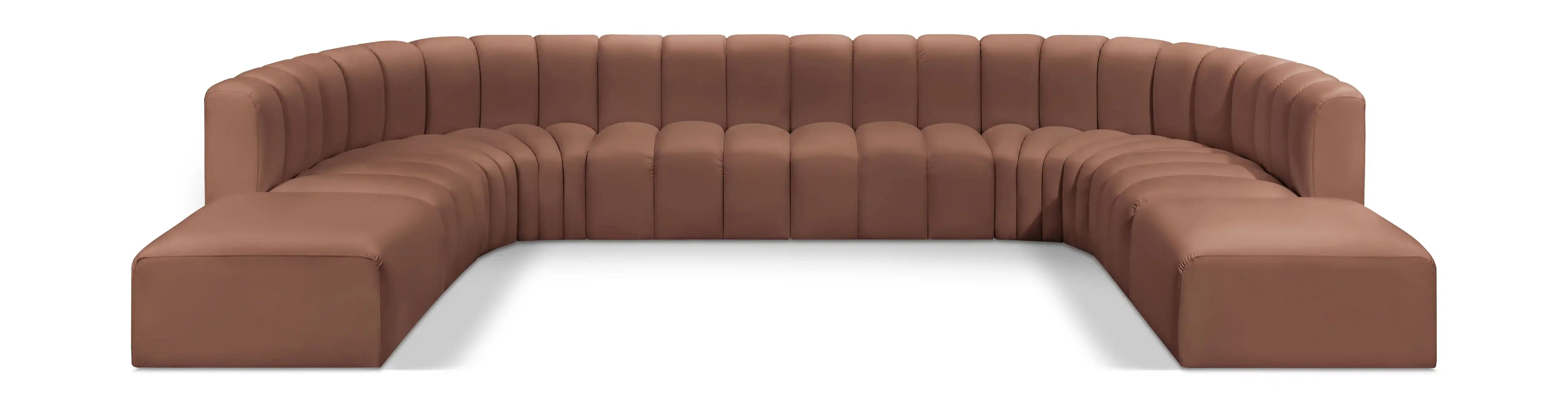 Arc - Faux Leather Modular Sectional - Best Buy Furniture