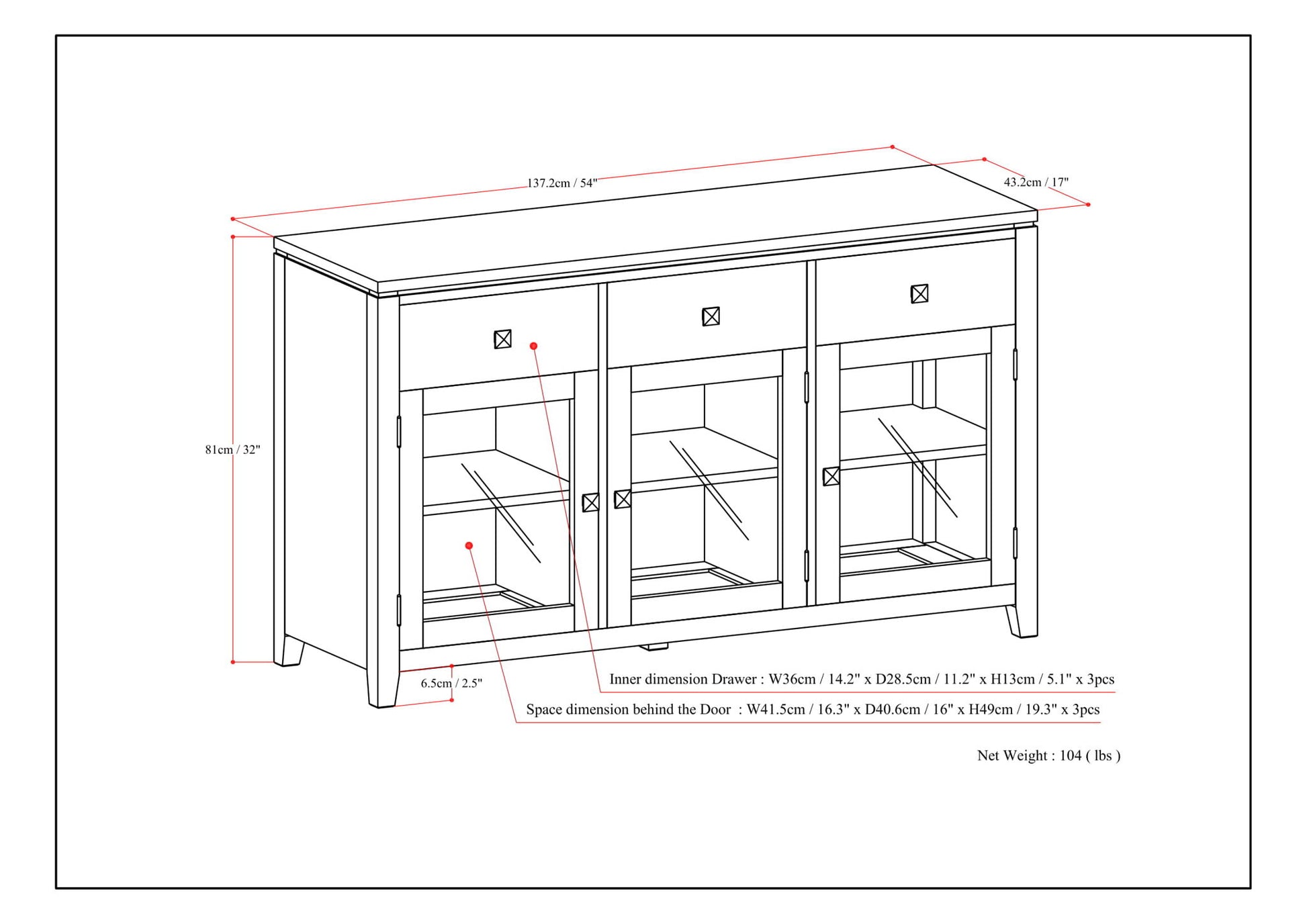 Cosmopolitan - Handcrafted Sideboard Buffet - Best Buy Furniture