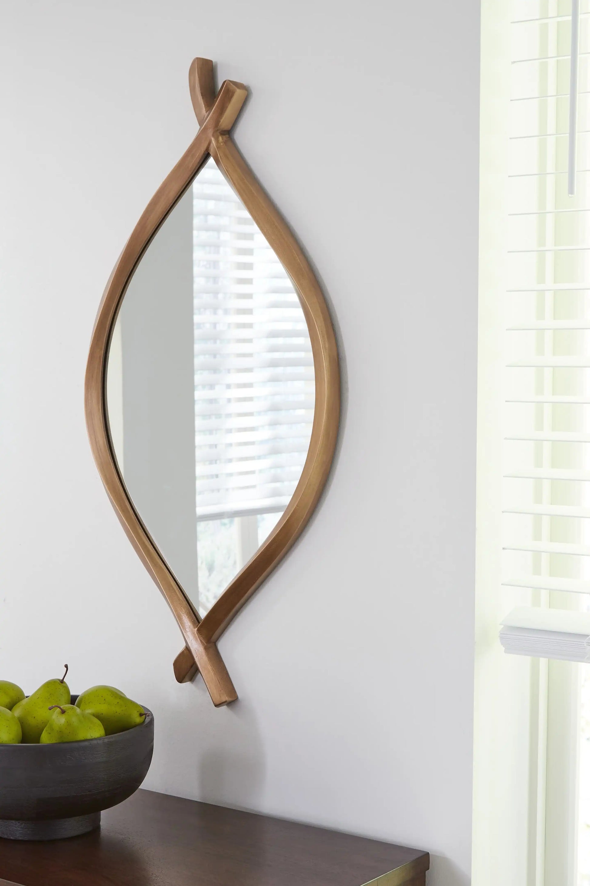 Bartner - Accent Mirror - Antique Gold Finish - Best Buy Furniture