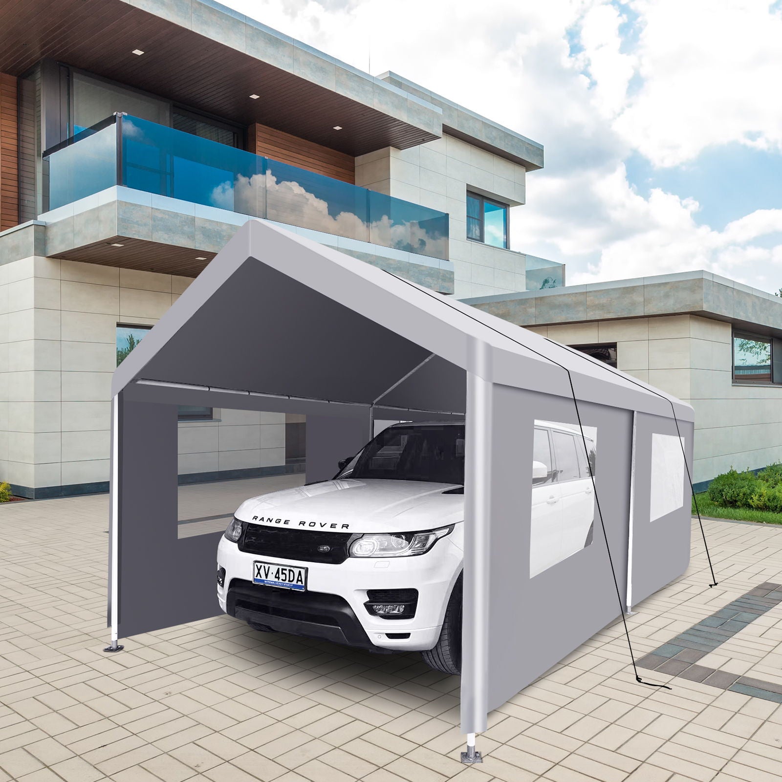Carport, 10x20 Heavy Duty Portable Carport Garage Tent For Outdoor Storage Shelter - Best Buy Furniture