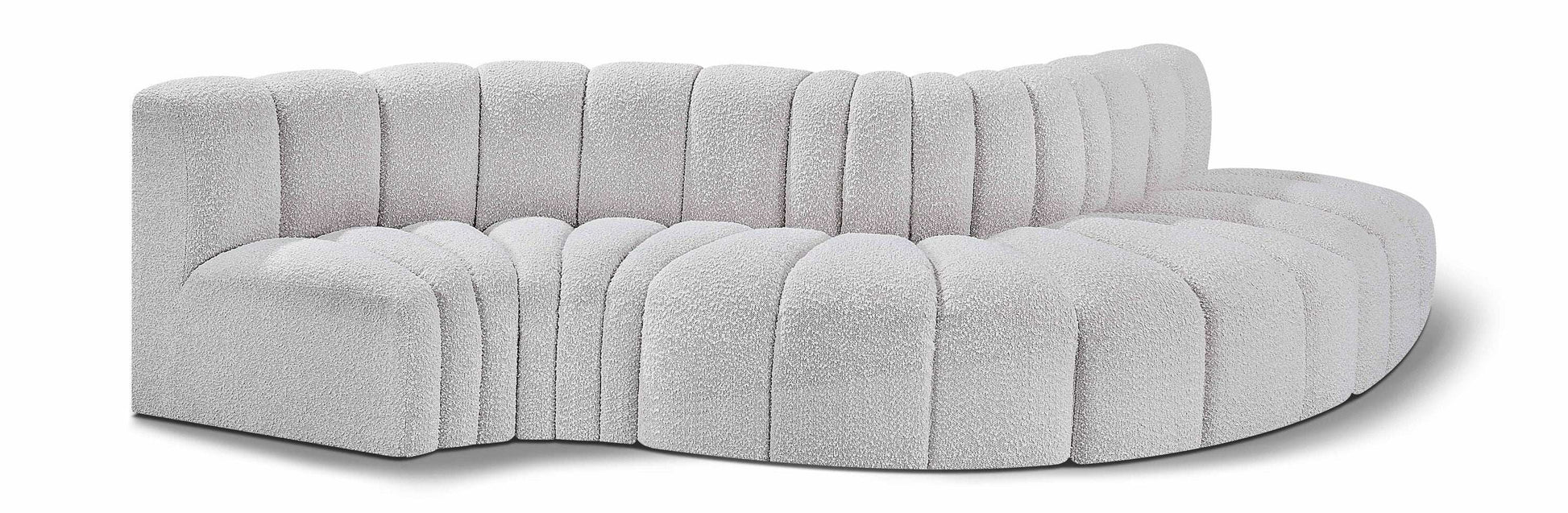 Arc - Boucle Fabric 5 Piece Modular Sofa - Best Buy Furniture
