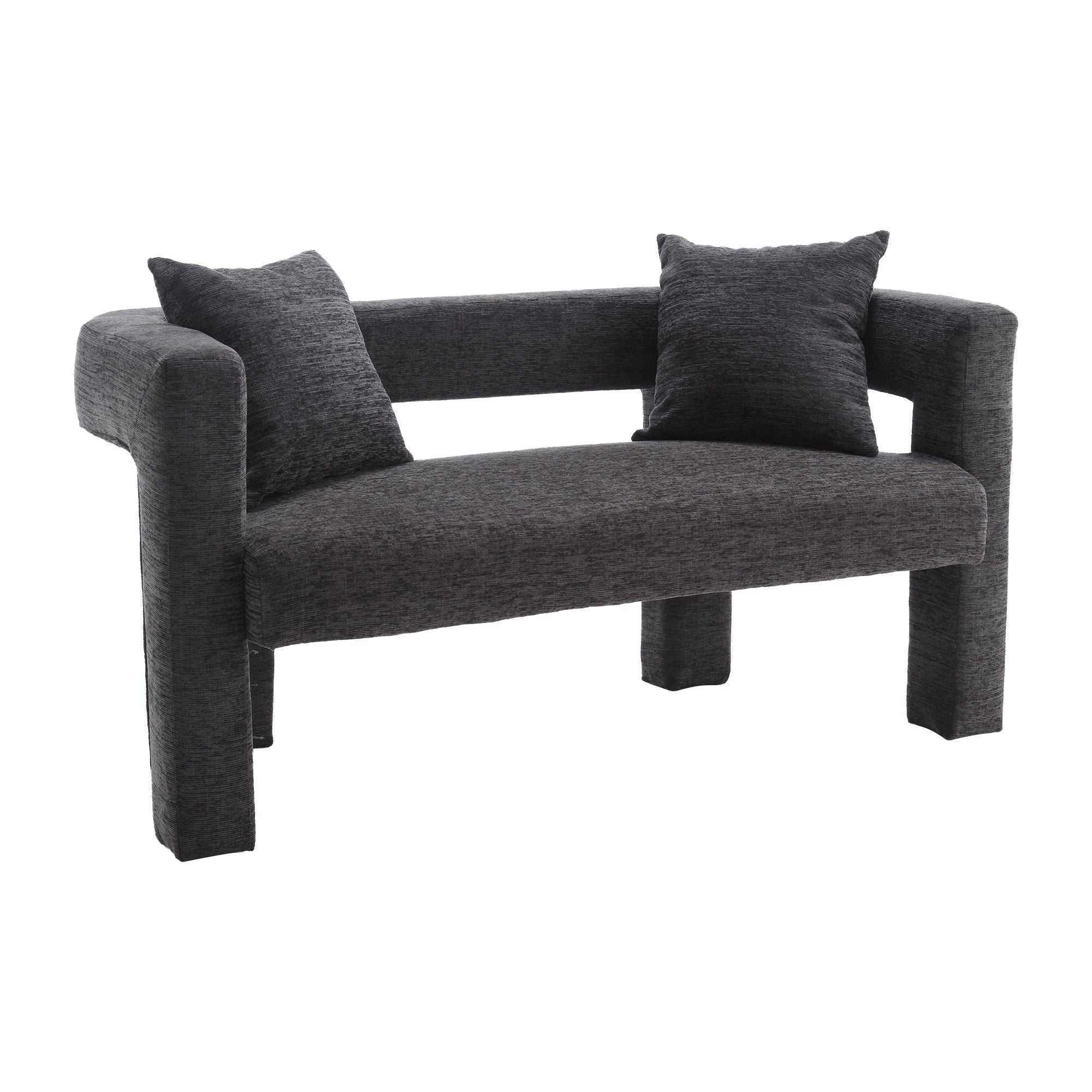 Modern Chenille Loveseat Sofa, Comfy Upholstered 2 Seater - Best Buy Furniture