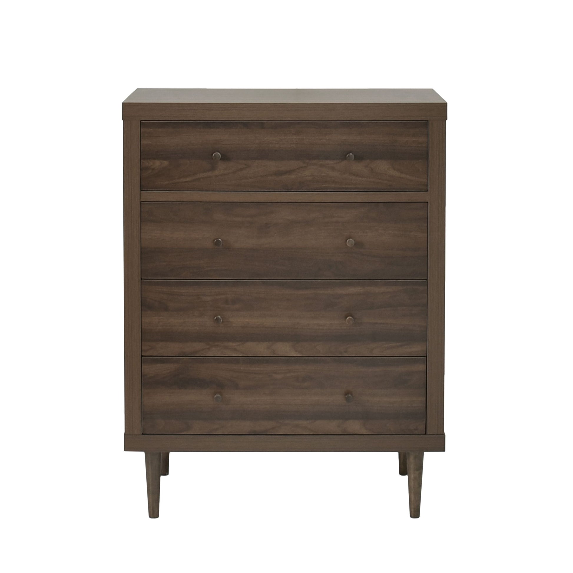 Farhart - Mid Century Modern 4 Drawer Dresser - Walnut - Best Buy Furniture