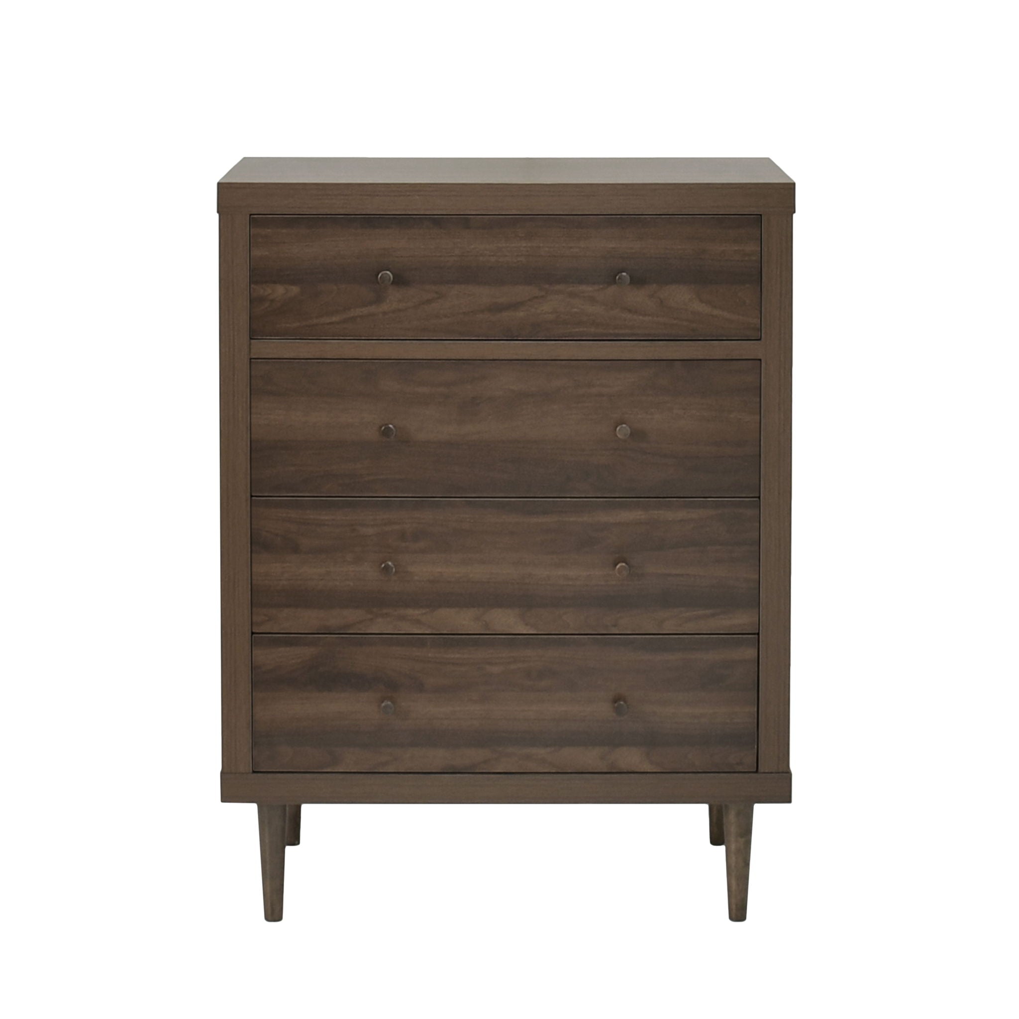 Farhart - Mid Century Modern 4 Drawer Dresser - Walnut - Best Buy Furniture