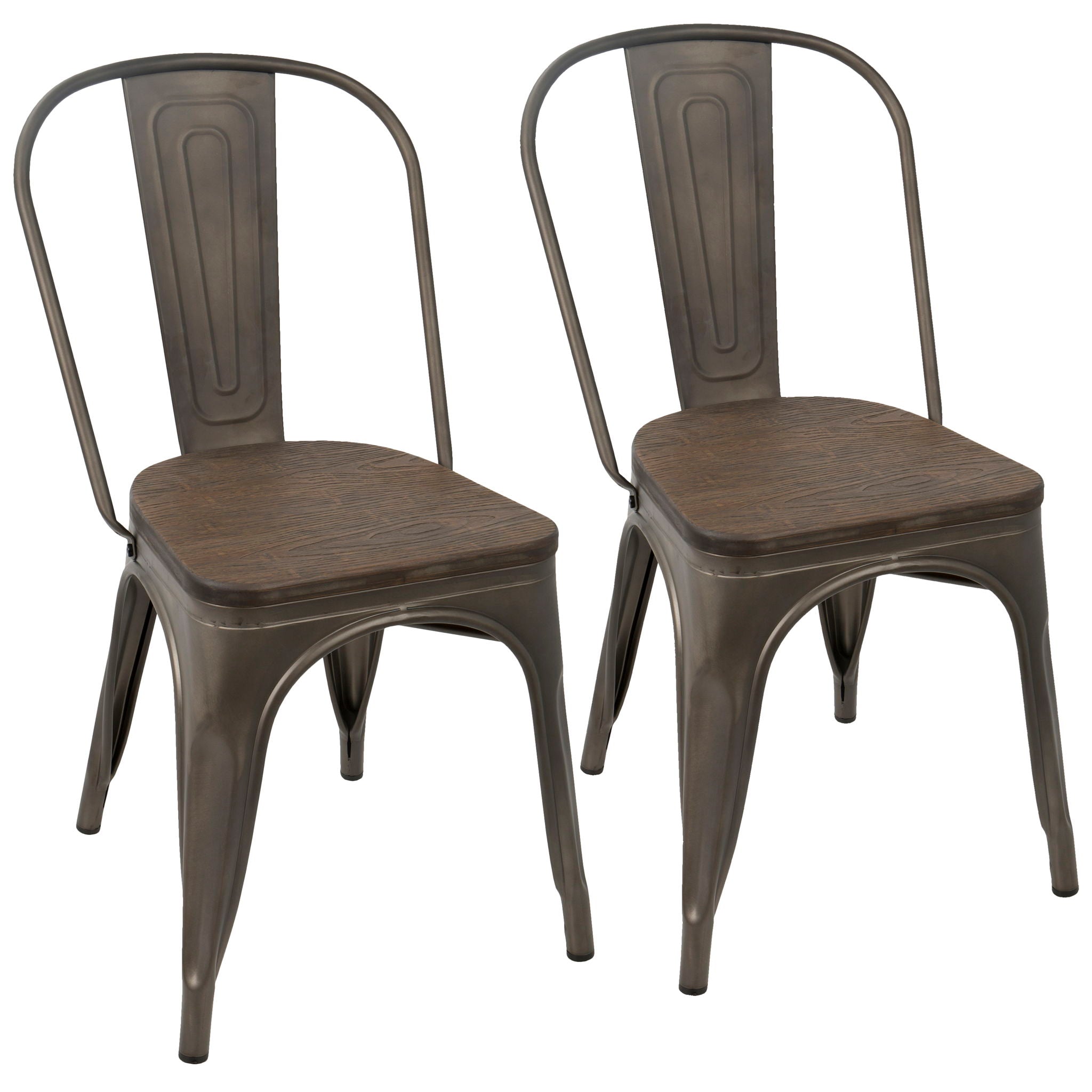 Oregon - IndustrialFarmhouse Stackable Dining Chair (Set of 2) - Best Buy Furniture