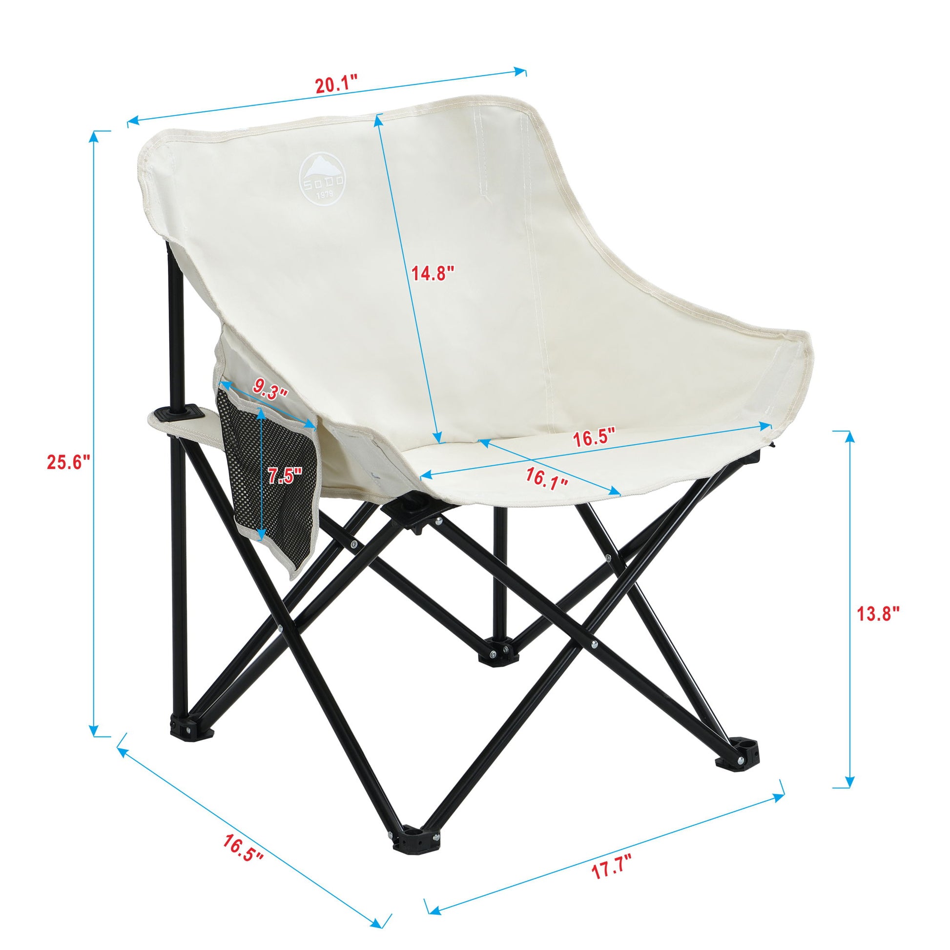 2 Pieces Outdoor Camping Chairs Folding / Portable, Comfortable Seating, Durable Steel Fram - Best Buy Furniture