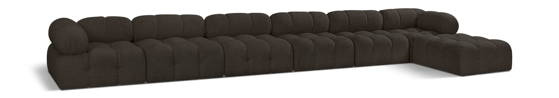 Ames - 7 Piece Boucle Fabric Modular L-Shaped Sectional - Best Buy Furniture