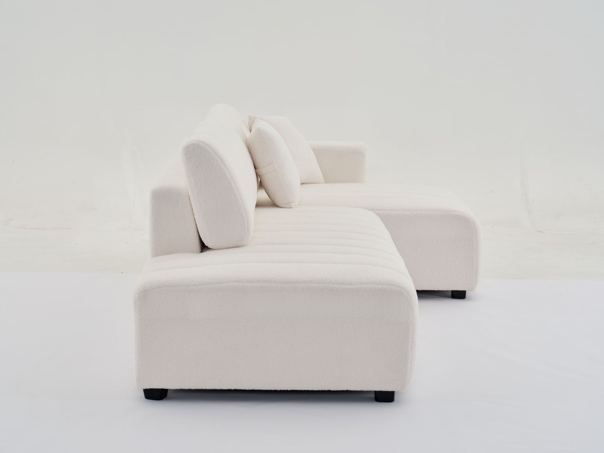 Jessica - Lamb Wool Sectional Sofa With Chaise, Versatile Configuration - Best Buy Furniture