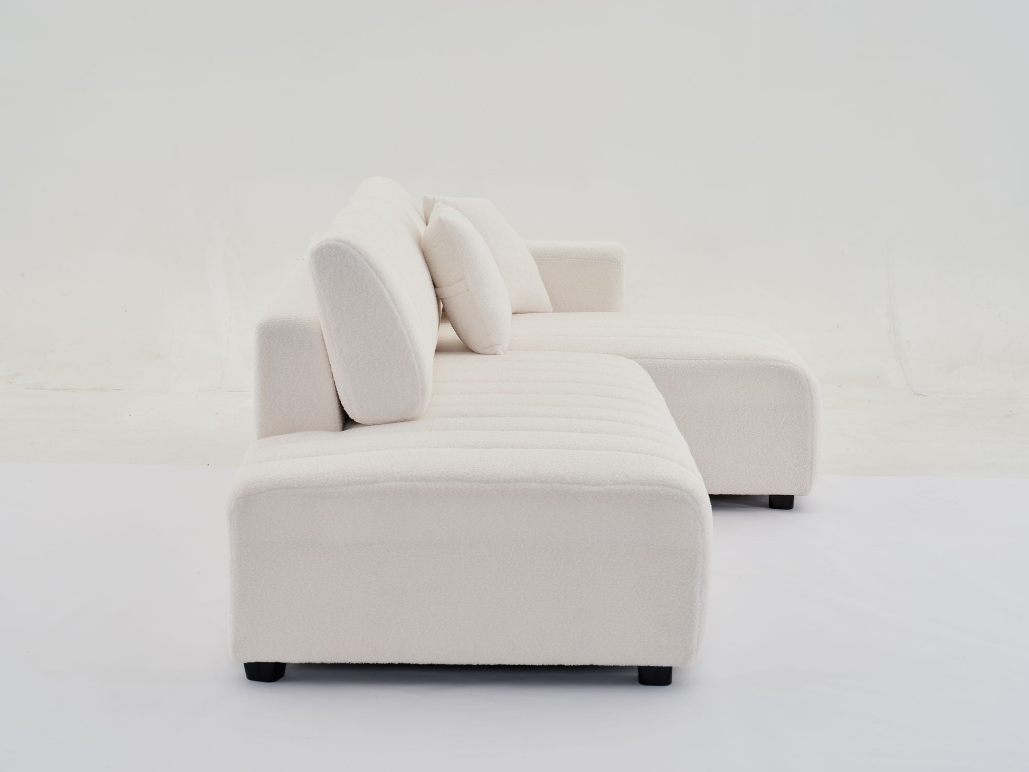 Jessica - Lamb Wool Sectional Sofa With Chaise, Versatile Configuration - Best Buy Furniture