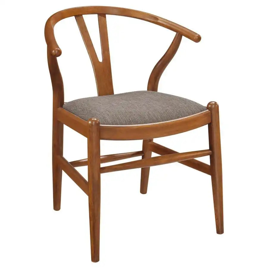 Dinah - Wood Wishbone Dining Side Chair (Set of 2) - Walnut - Best Buy Furniture