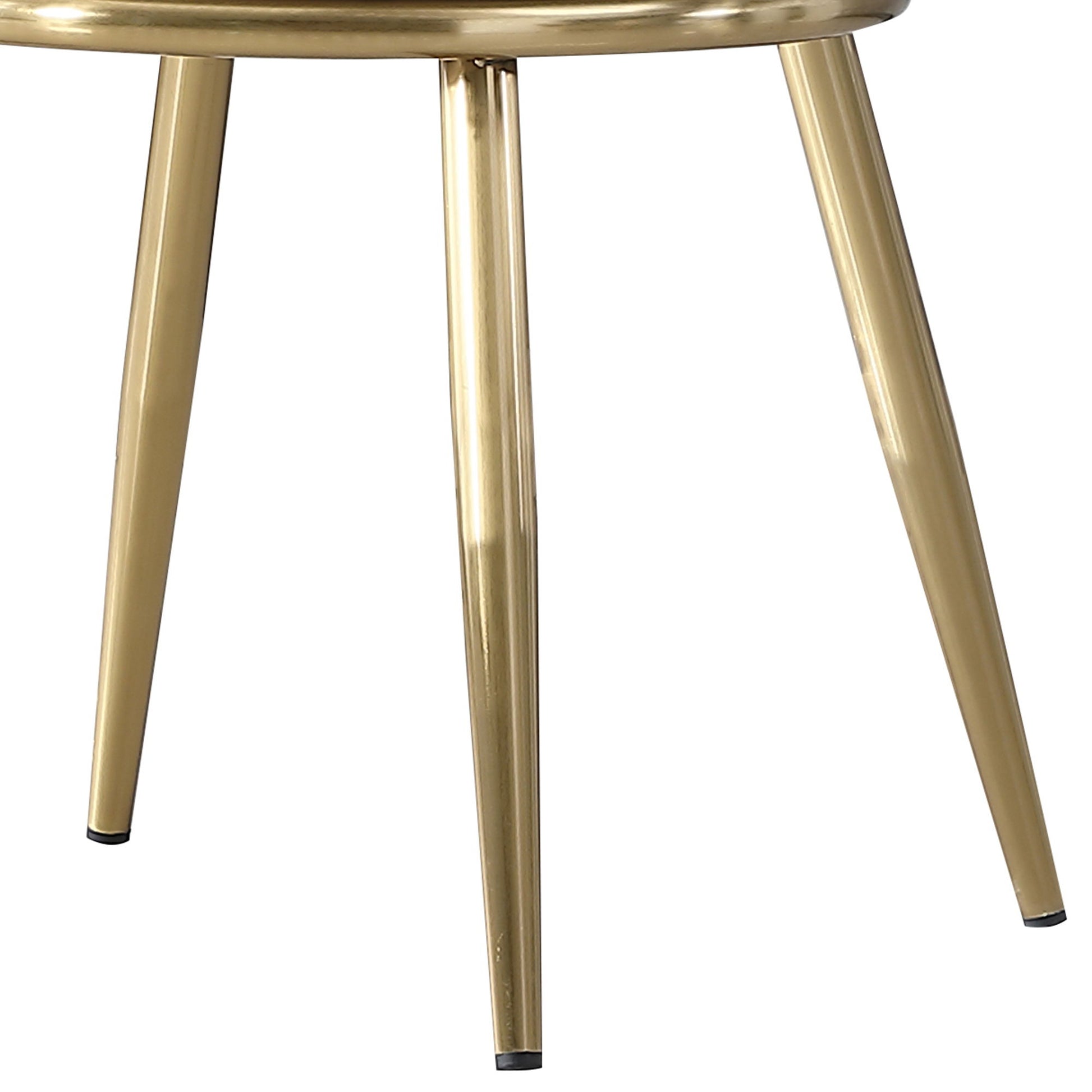 Modern Dining Chairs (Set of 2) With Gold Metal Legs - Beige - Best Buy Furniture