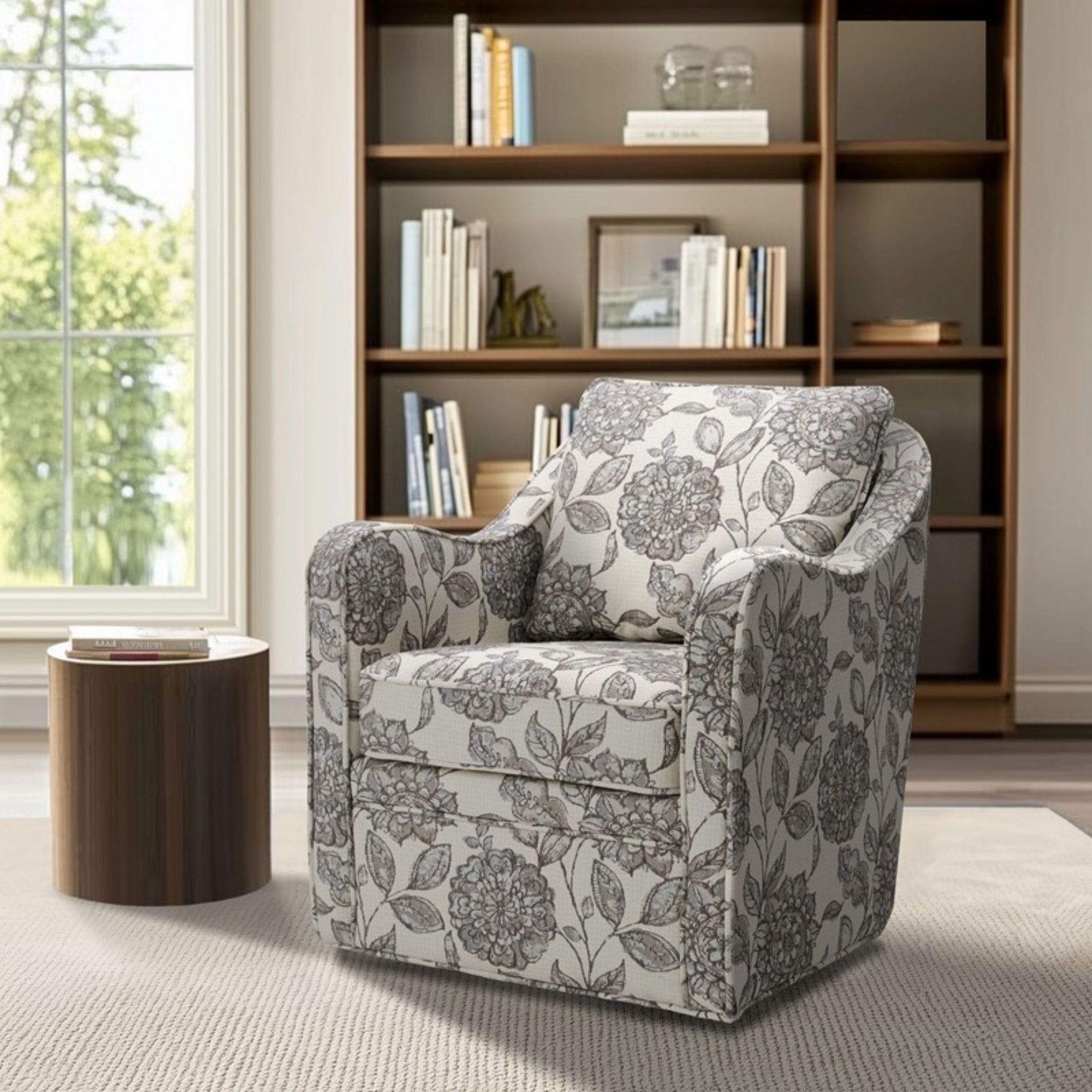 Wide Seat Arm Chair With 360 Degree Rotation - Best Buy Furniture