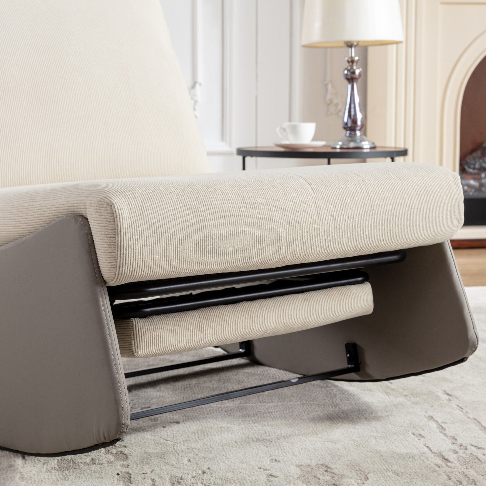 Modern Rocking Chair Recliner, Comfy Rocker Nursery Chair With Footrest, Accent Reading Chair, Upholstered Lounge Chair For Relaxing, Resting, Soft Padded Rocker For Indoor Living Room Bedroom - Best Buy Furniture