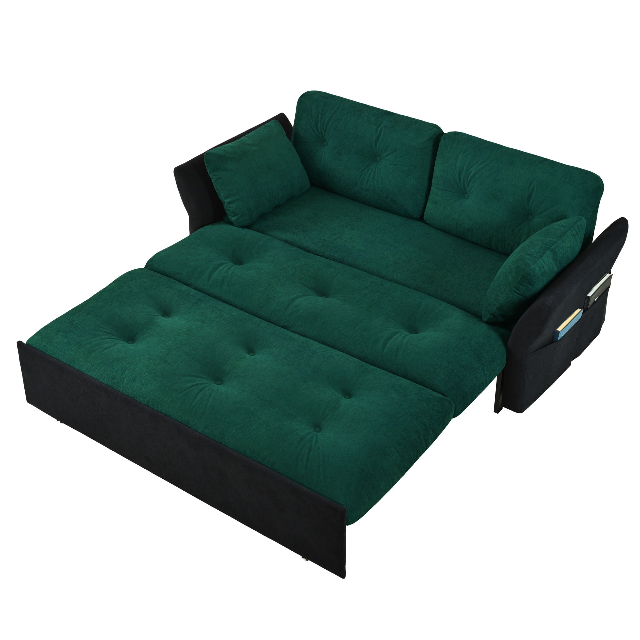 Modern Convertible Sleeper Sofa Bed With Pull-Out Queen Design, Side Storage & Thick Cushions - Best Buy Furniture