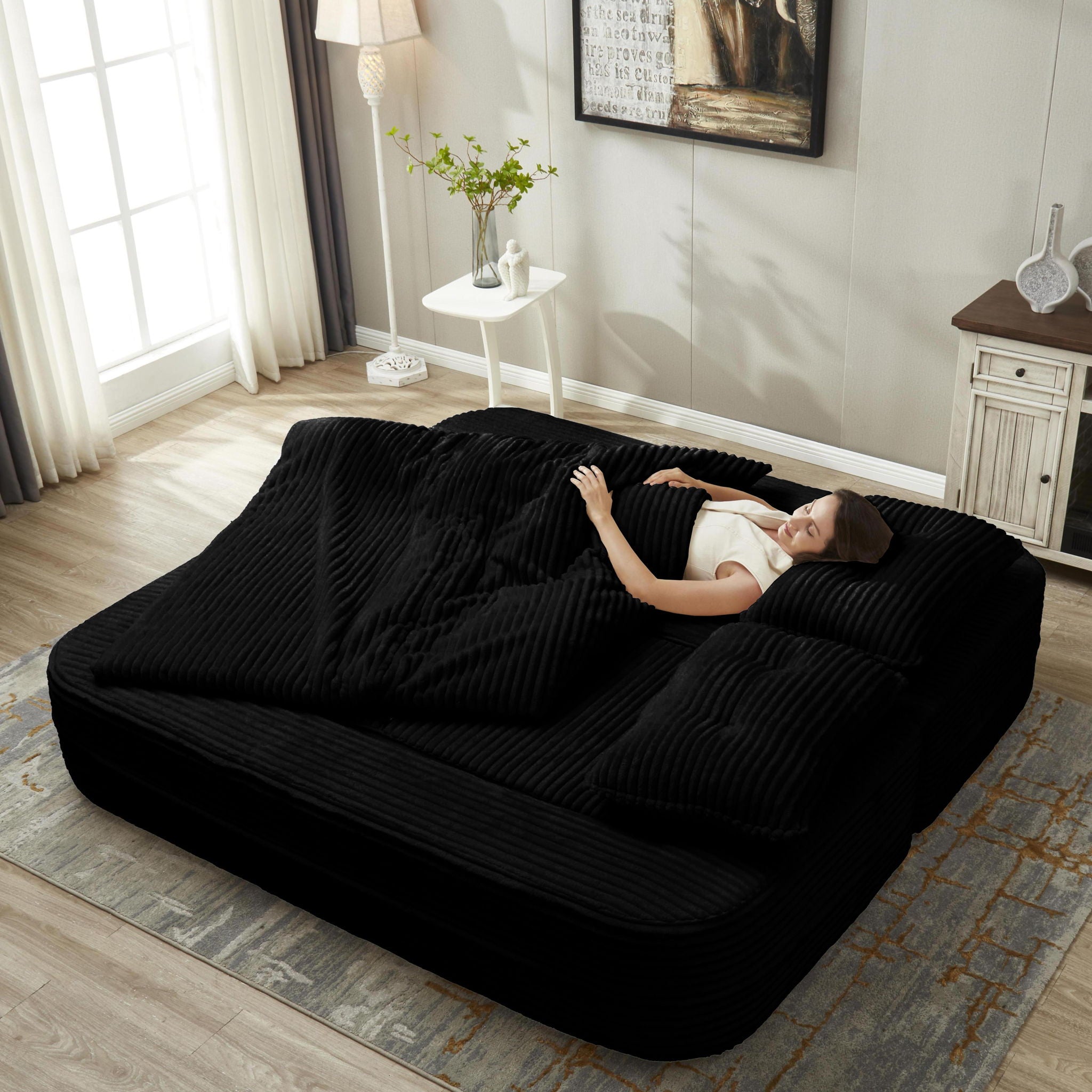 Multi Functional Sectional Sofa Bed With Independent Chaise Lounge And Functional Blanket - Best Buy Furniture