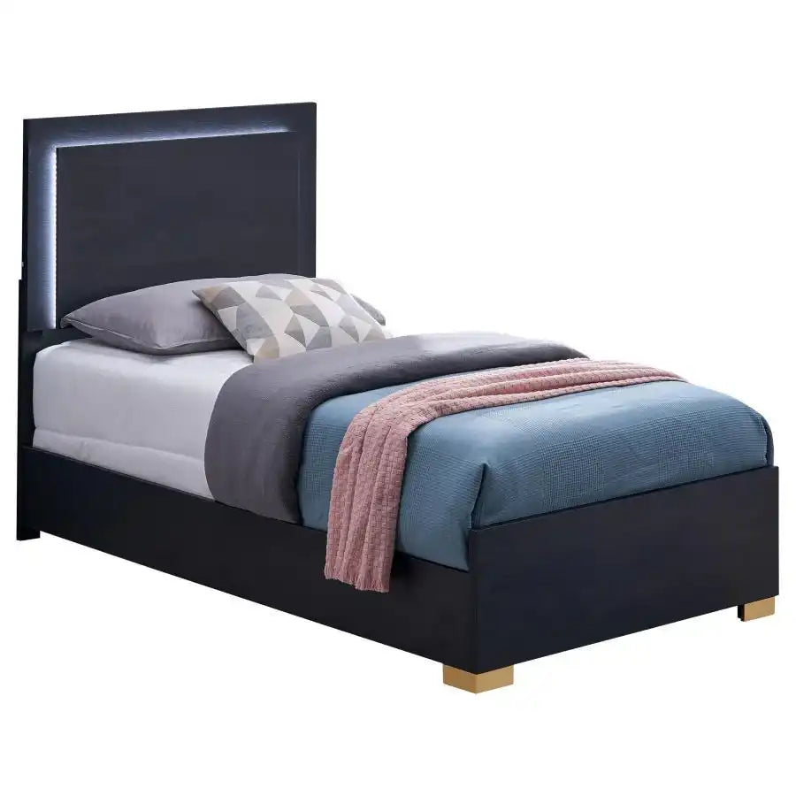 Marceline - Wood LED Panel Bed - Best Buy Furniture