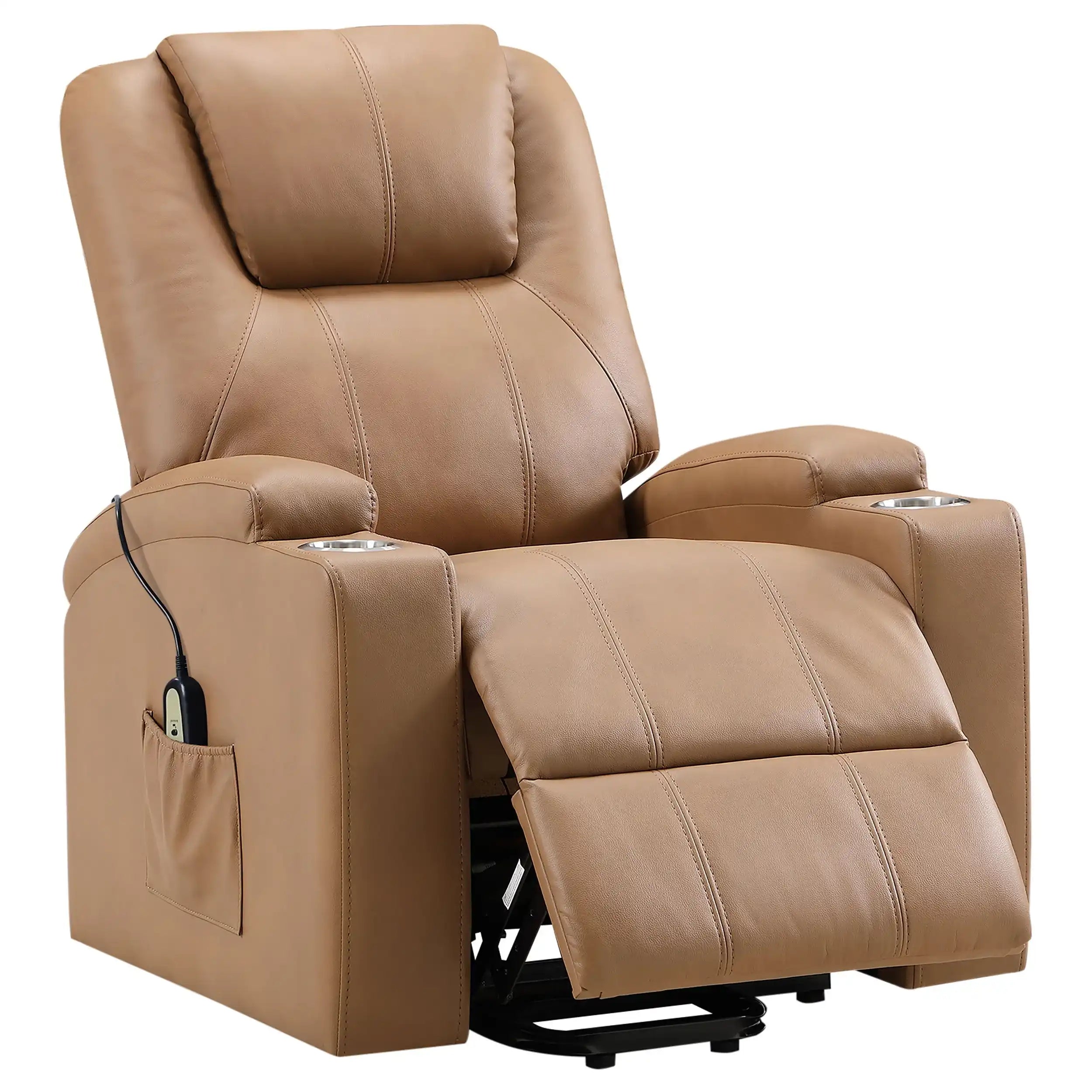 Armstrong - Upholstered Power Lift Massage Recliner - Best Buy Furniture
