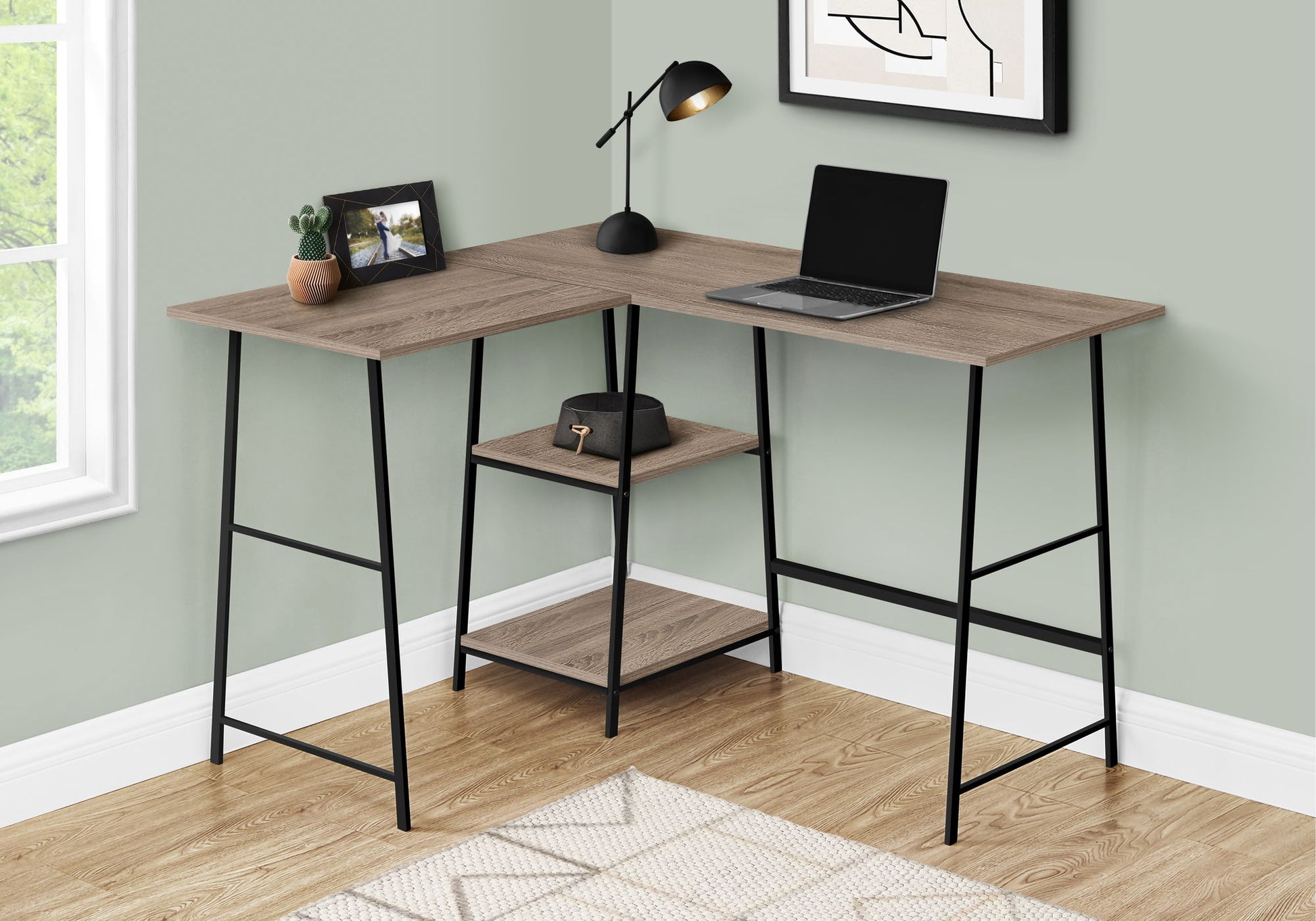 Computer Desk, Home Office, Corner, Storage Shelves, L Shape, Work, Laptop, Contemporary, Modern - Best Buy Furniture