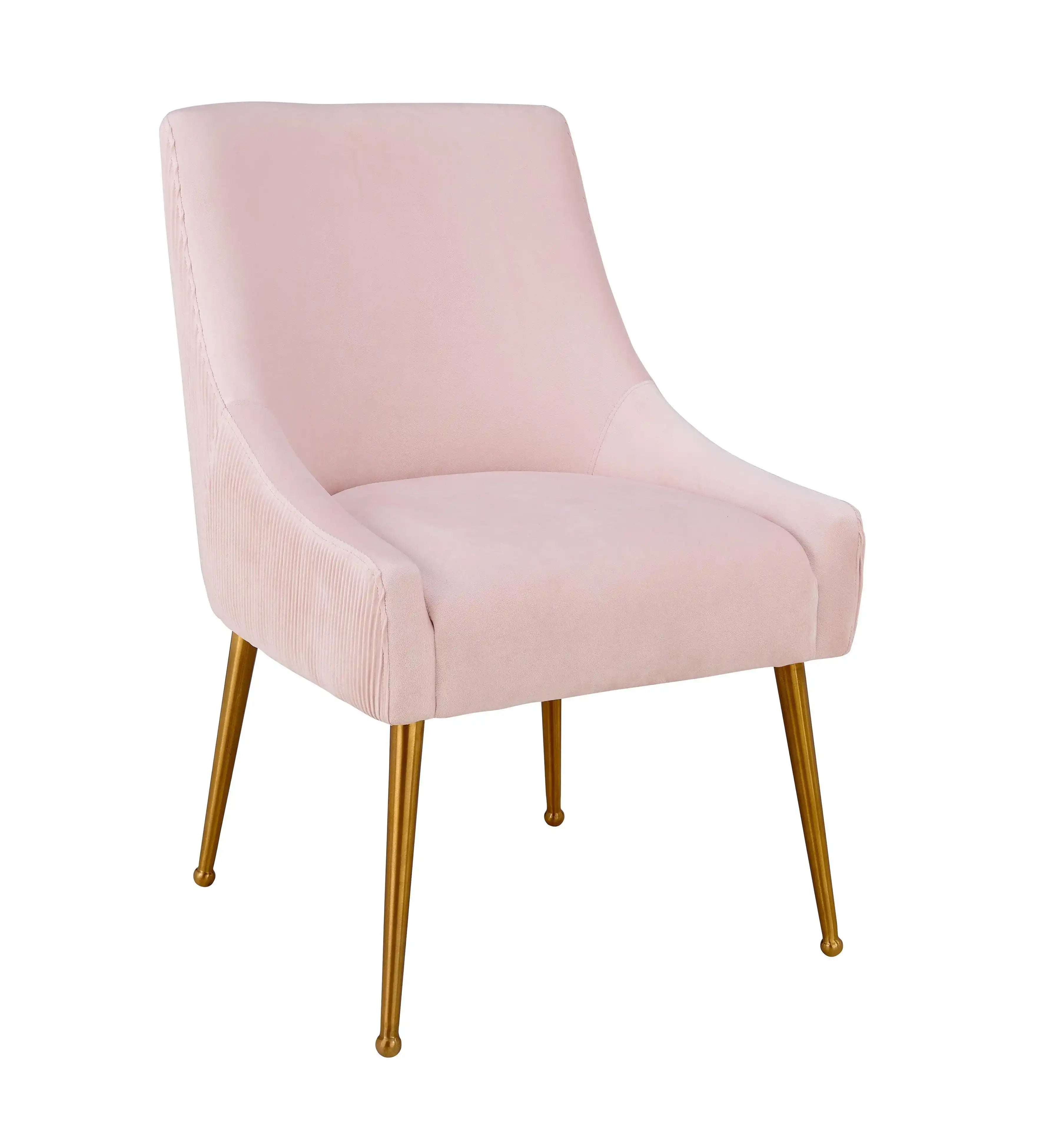 Beatrix - Pleated Velvet Side Chair - Best Buy Furniture
