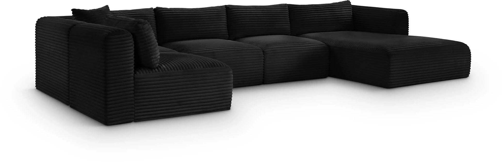 Shaggy - 5 Piece Modular U-Shaped Sectional - Best Buy Furniture
