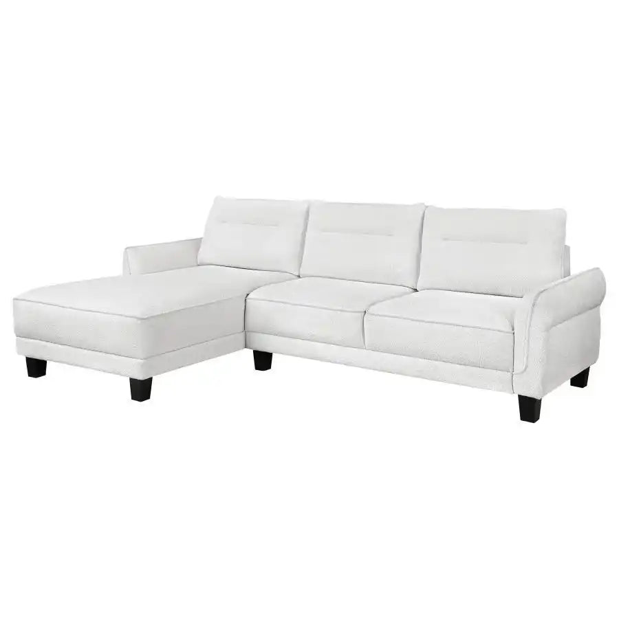 Caspian - Upholstered Curved Arm Chaise Sectional Sofa - Best Buy Furniture
