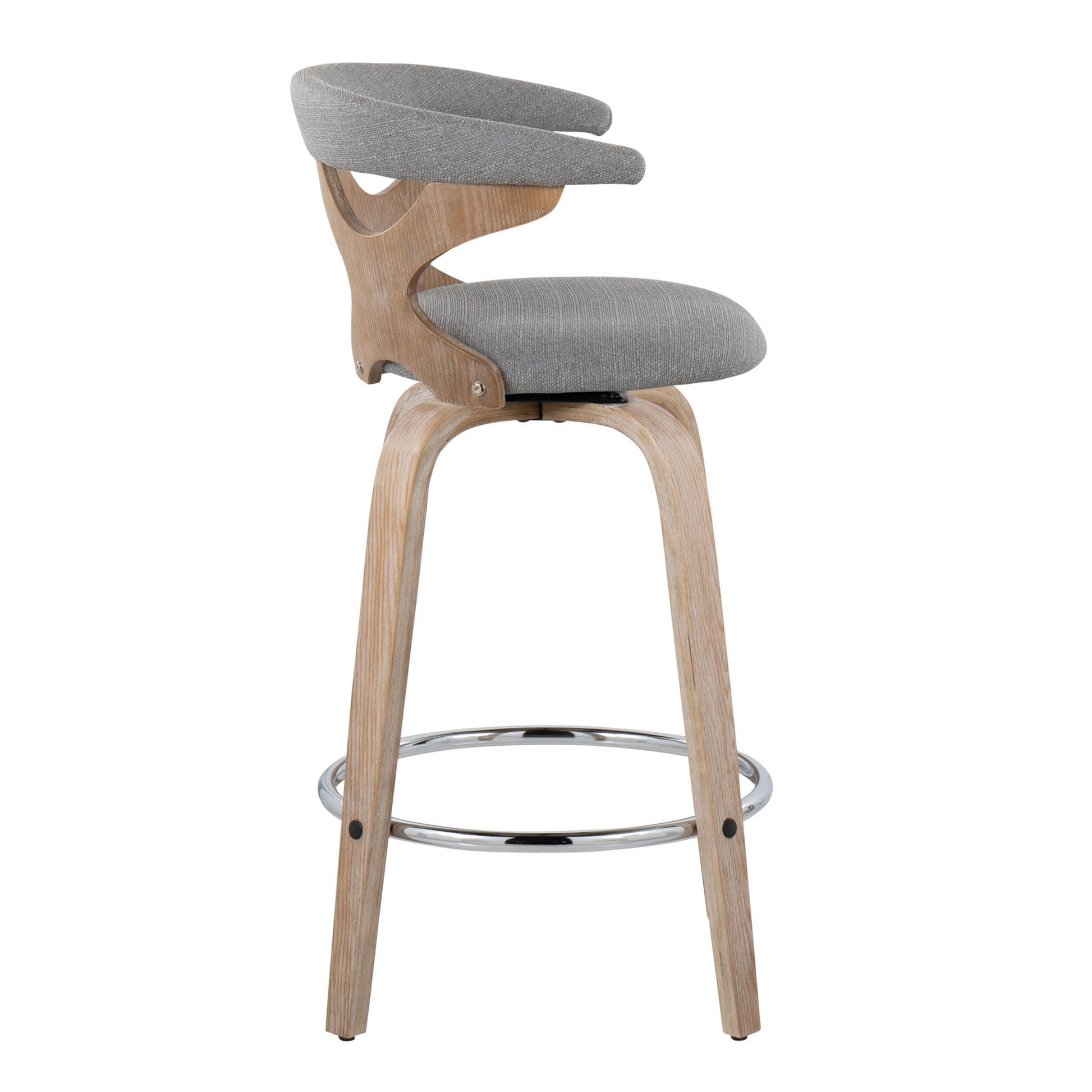 Gardenia - Mid Century Modern Fixed Height Counter Stool With Swivel (Set of 2) - Best Buy Furniture