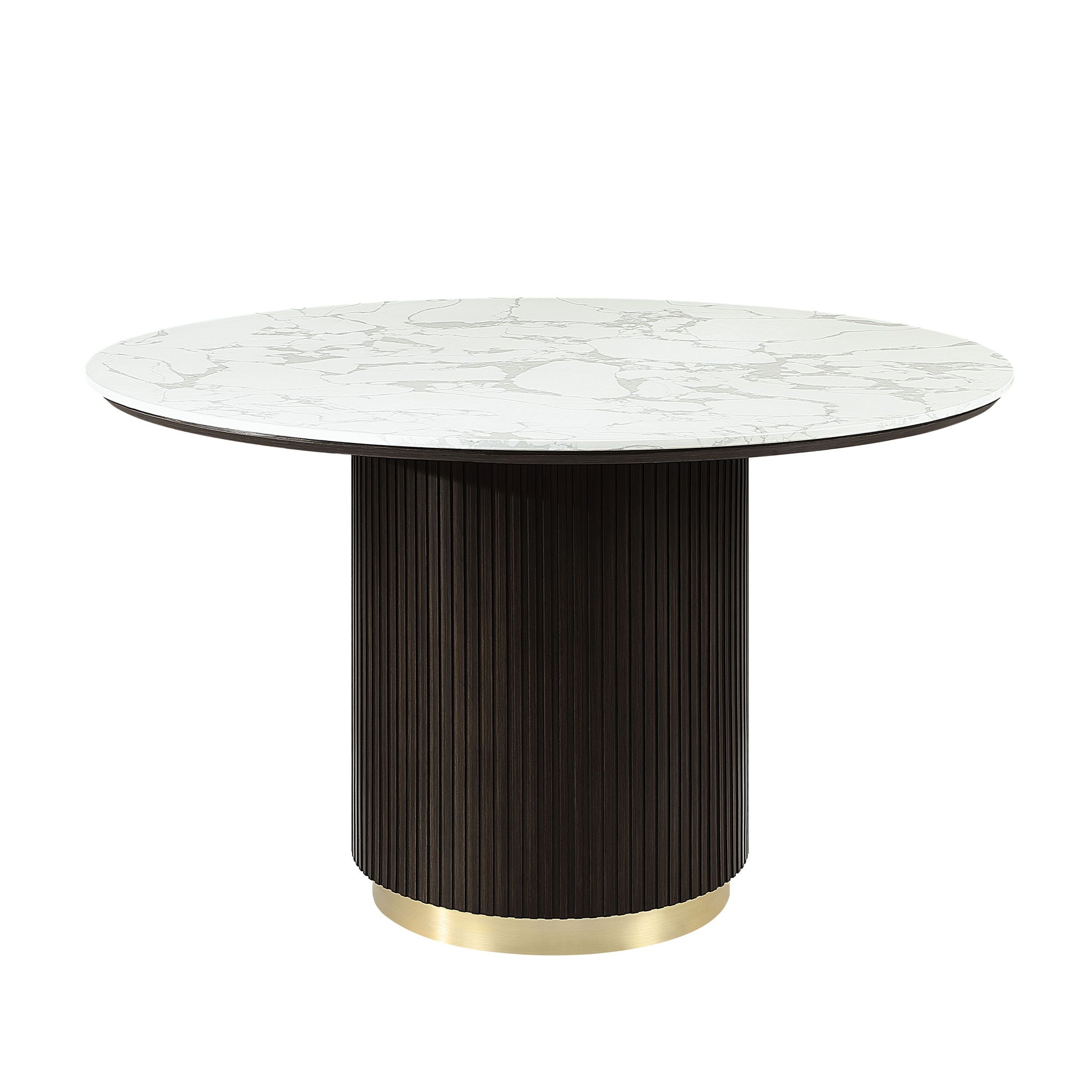 Clayten - Around Dining Table - Marble / Espresso - Best Buy Furniture