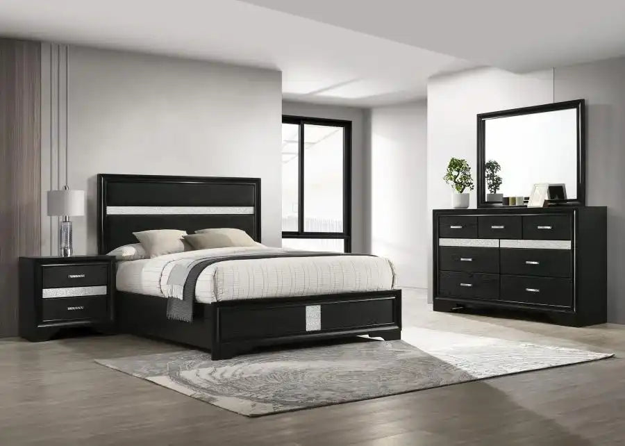 Miranda - Panel Bedroom Set - Black - Best Buy Furniture