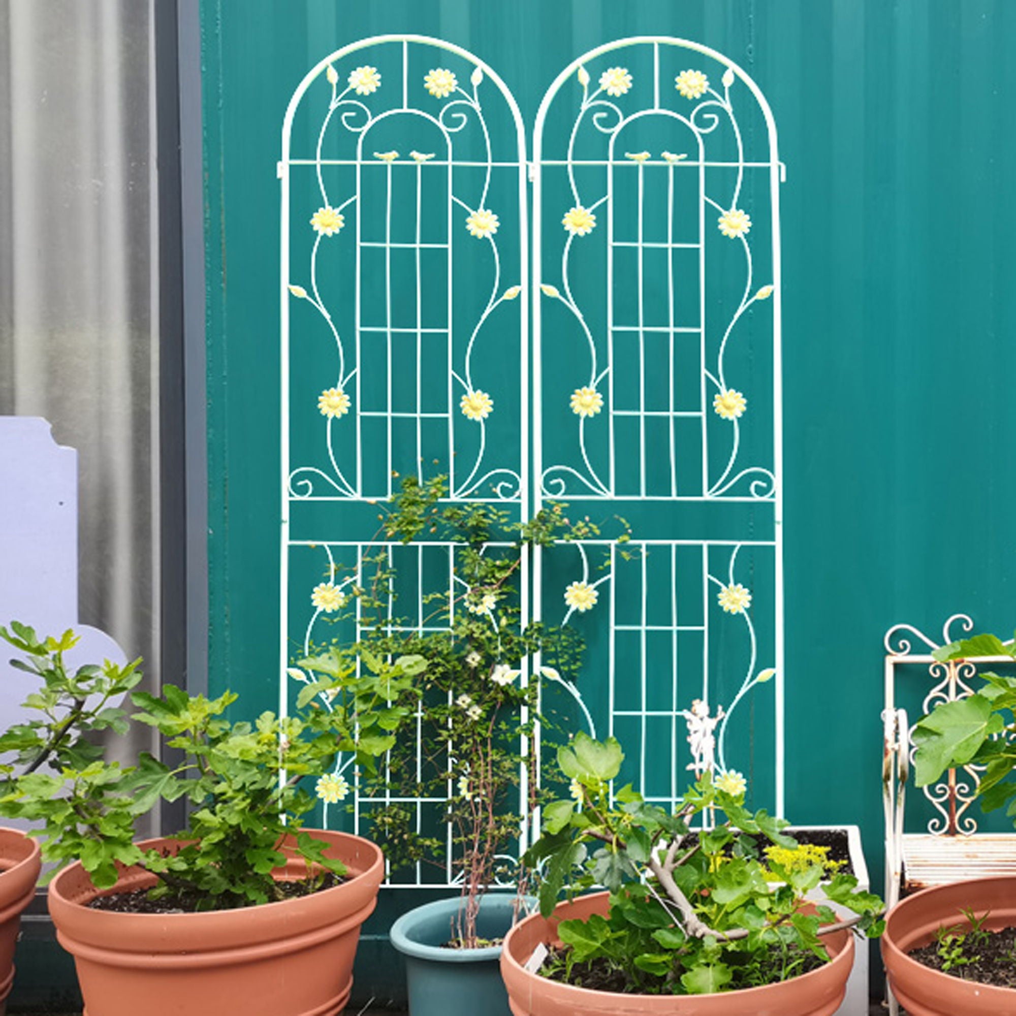 Metal Garden Trellis Rustproof Trellis For Climbing Plant Outdoor Flower Support - Best Buy Furniture