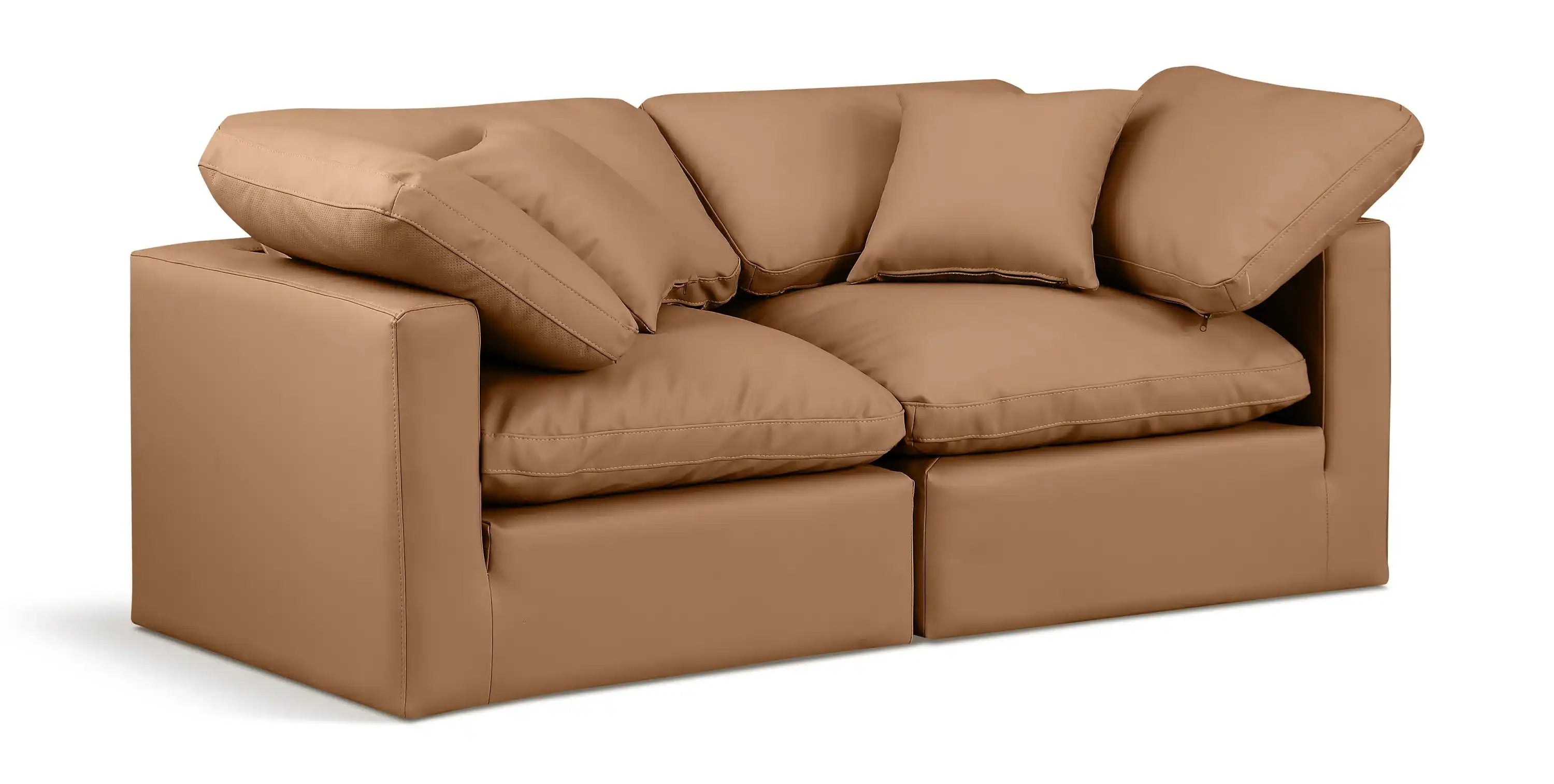 Indulge - Faux Leather 2 Seat Modular Sofa - Best Buy Furniture