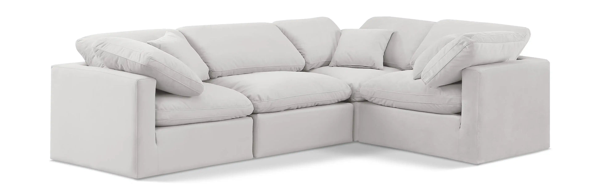 Indulge - Velvet 4 Piece Modular Corner Sectional - Best Buy Furniture
