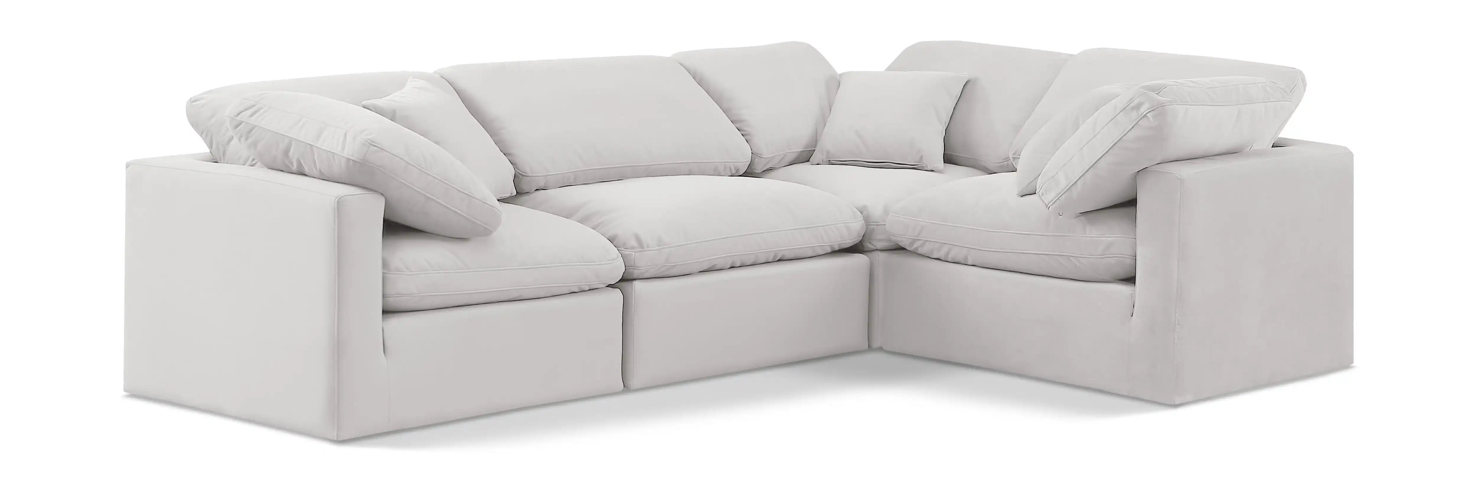 Indulge - Velvet 4 Piece Modular Corner Sectional - Best Buy Furniture