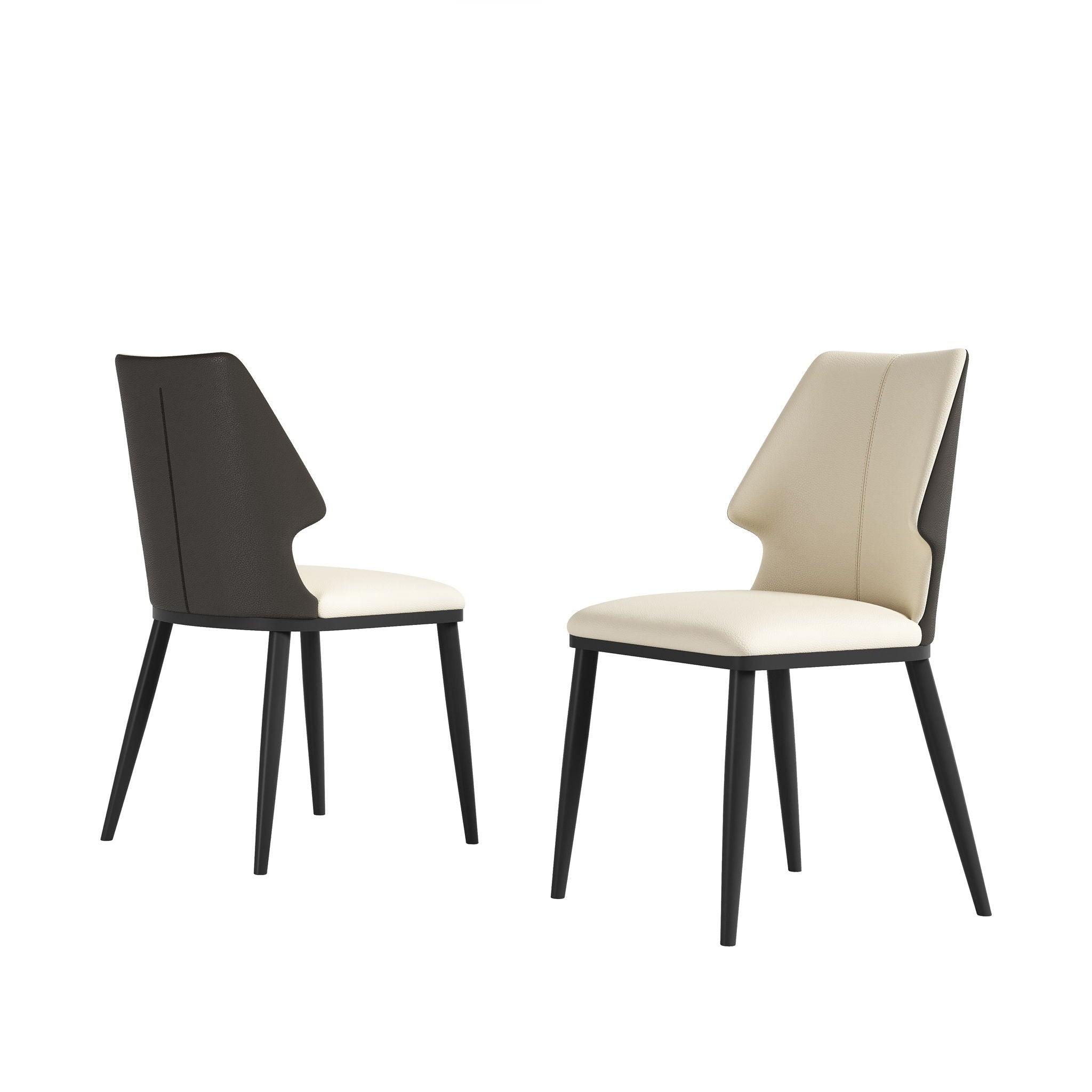 Contemporary Dining Chair (Set of 2) Comfortable Material For Home Or Office - Gray / White - Best Buy Furniture