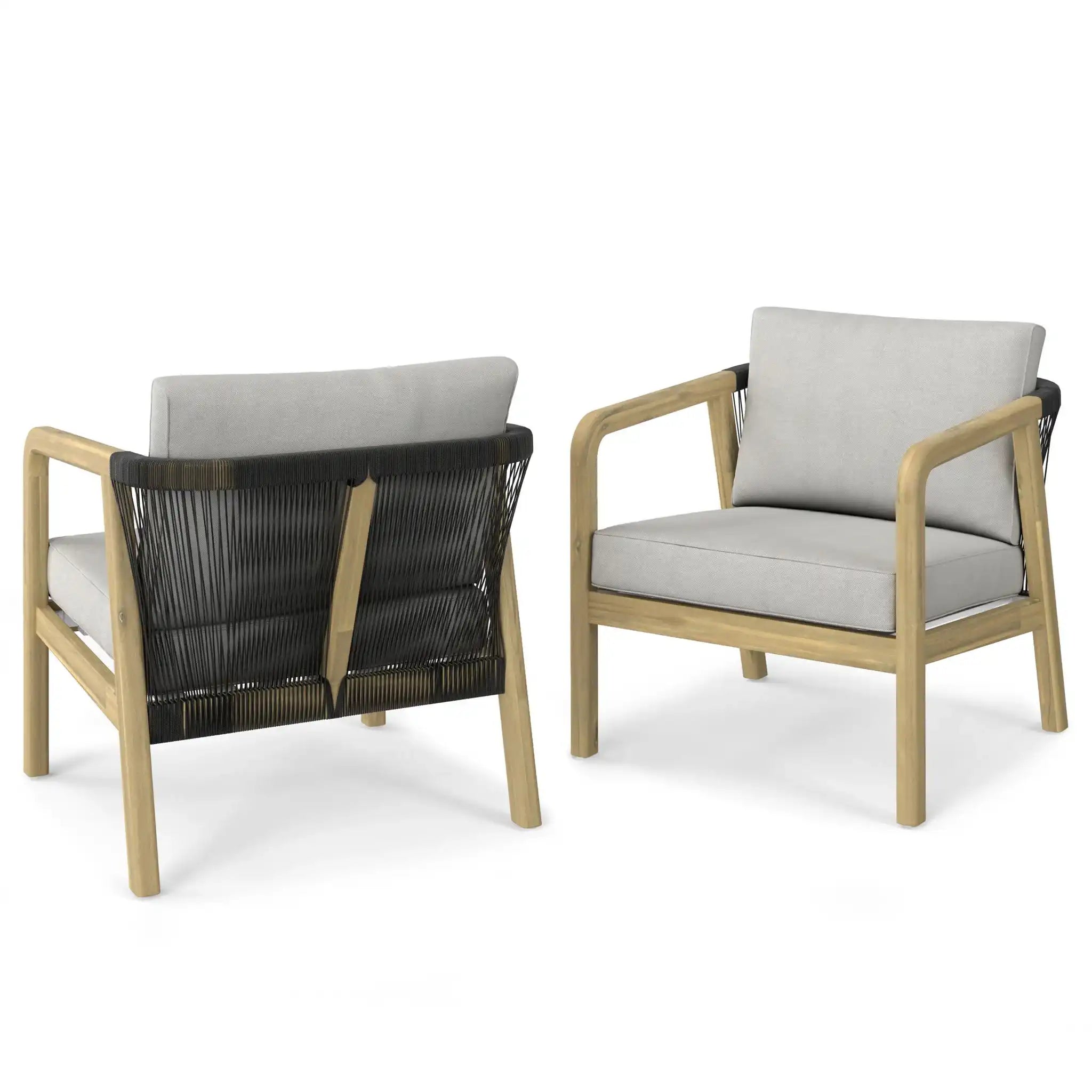 Palmetto - Outdoor Conversation Chair (Set of 2) - Stone Gray - Best Buy Furniture