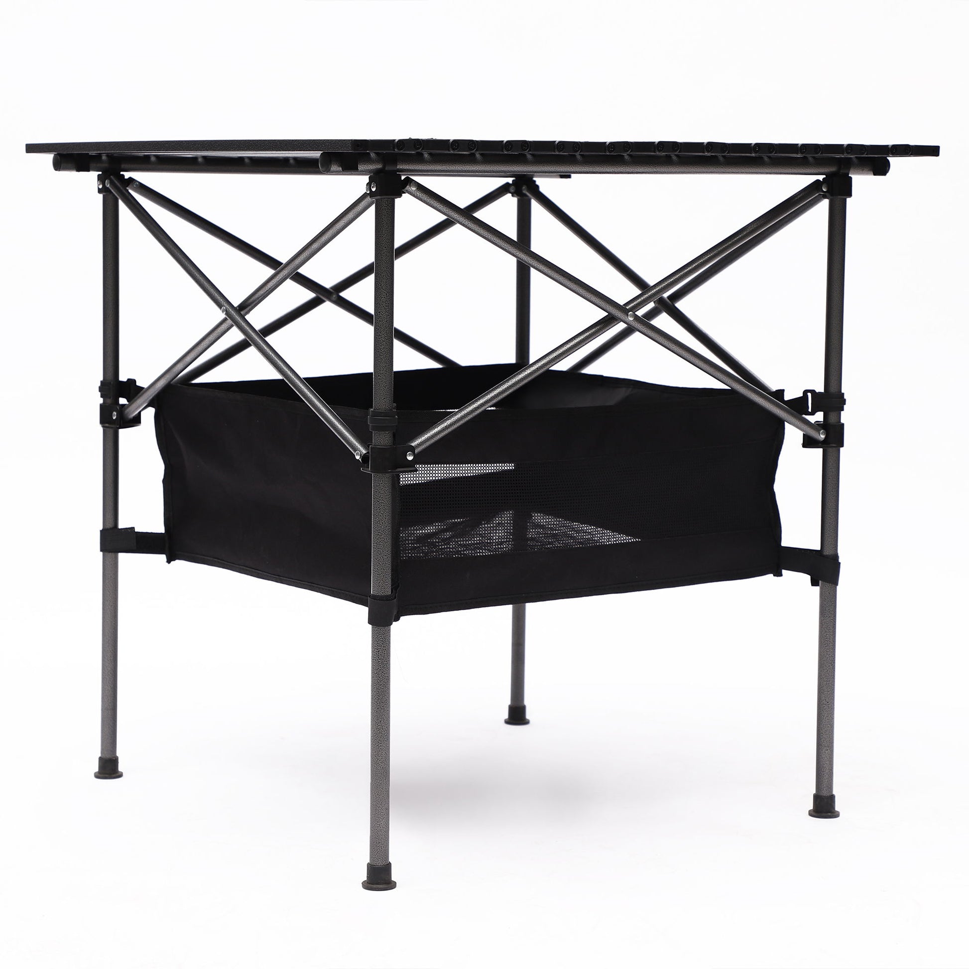 Folding Outdoor Table With Carrying Bag, Lightweight Aluminum Roll-Up Square Table For Indoor, Outdoor Camping, Picnics, Beach, Backyard, Bbq, Party, Patio - Black - Best Buy Furniture