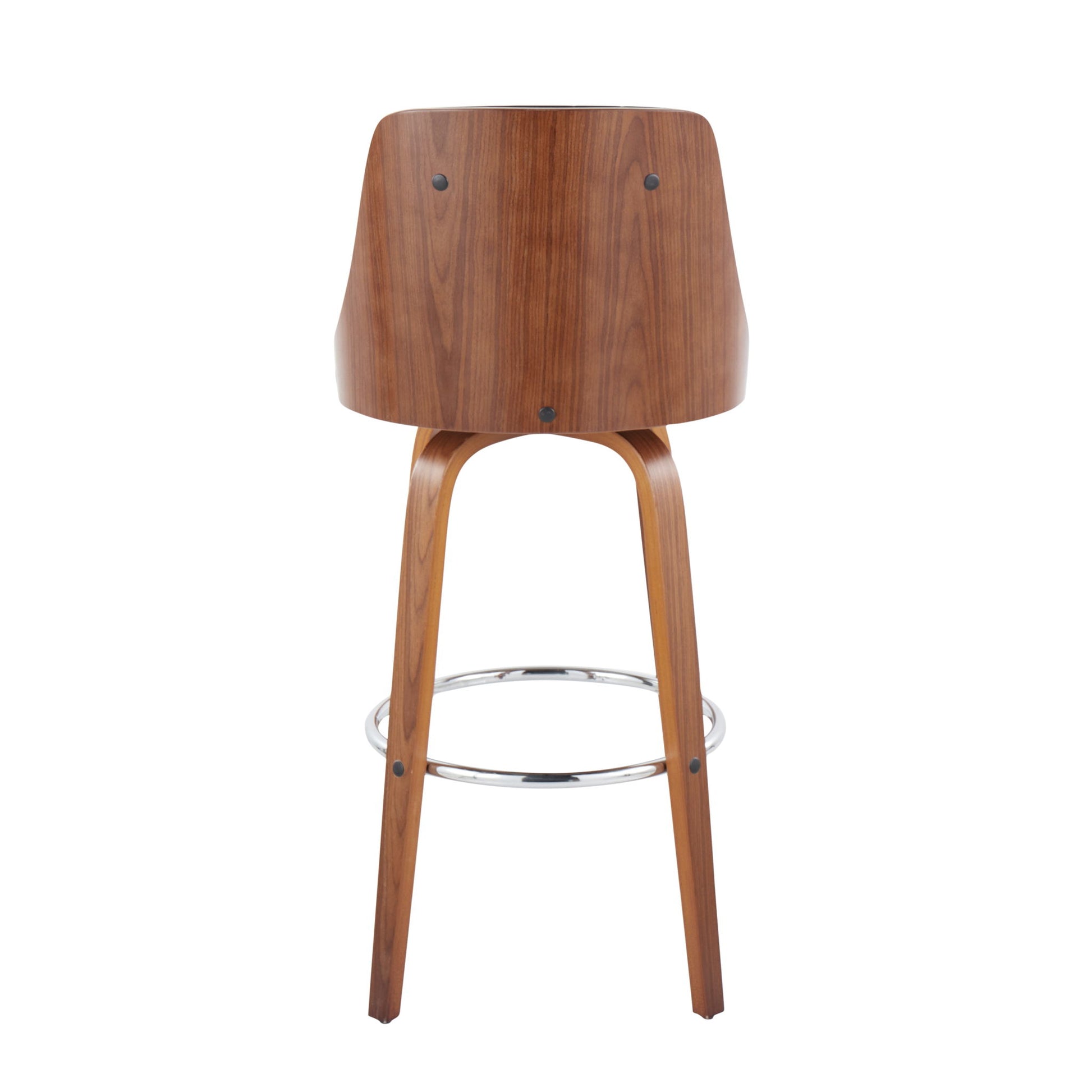 Gianna - Mid Century Modern Fixed Height Barstool With Swivel With Round Footrest (Set of 2) - Best Buy Furniture