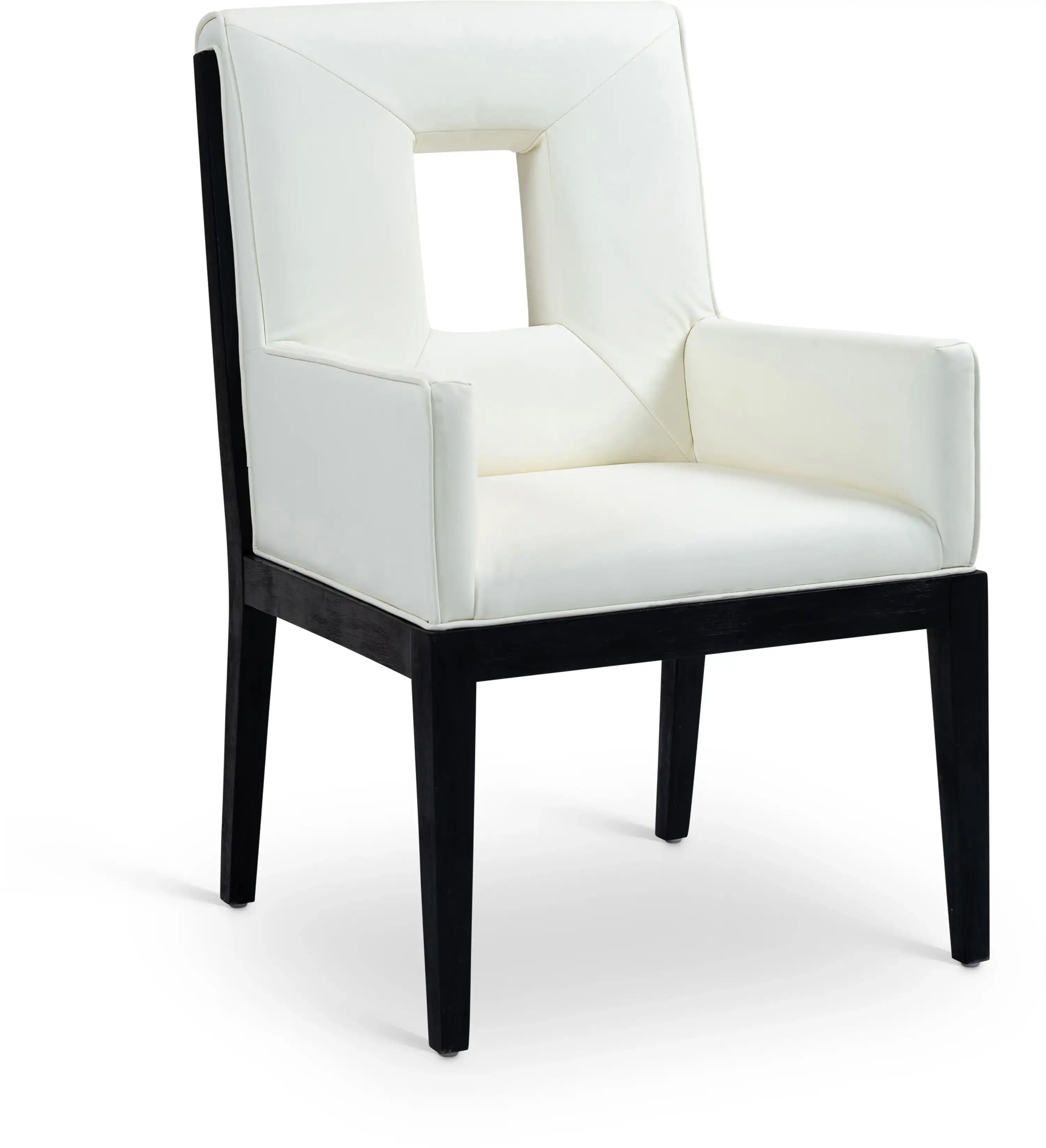 Gwendolyn - Faux Leather Dining Arm Chair With Black Frame - Best Buy Furniture