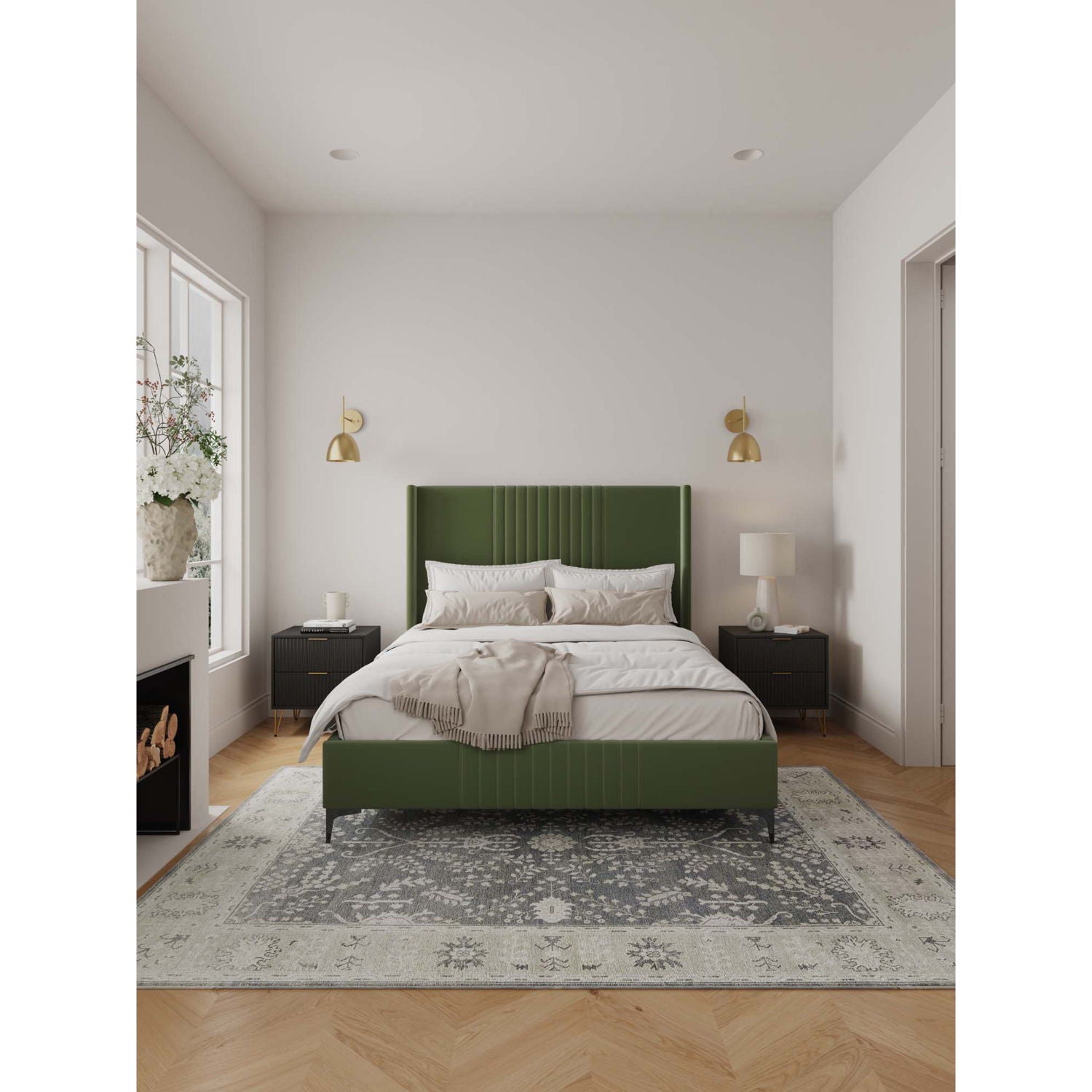 Promenade - Bed With Upholstered Headboard And Slats