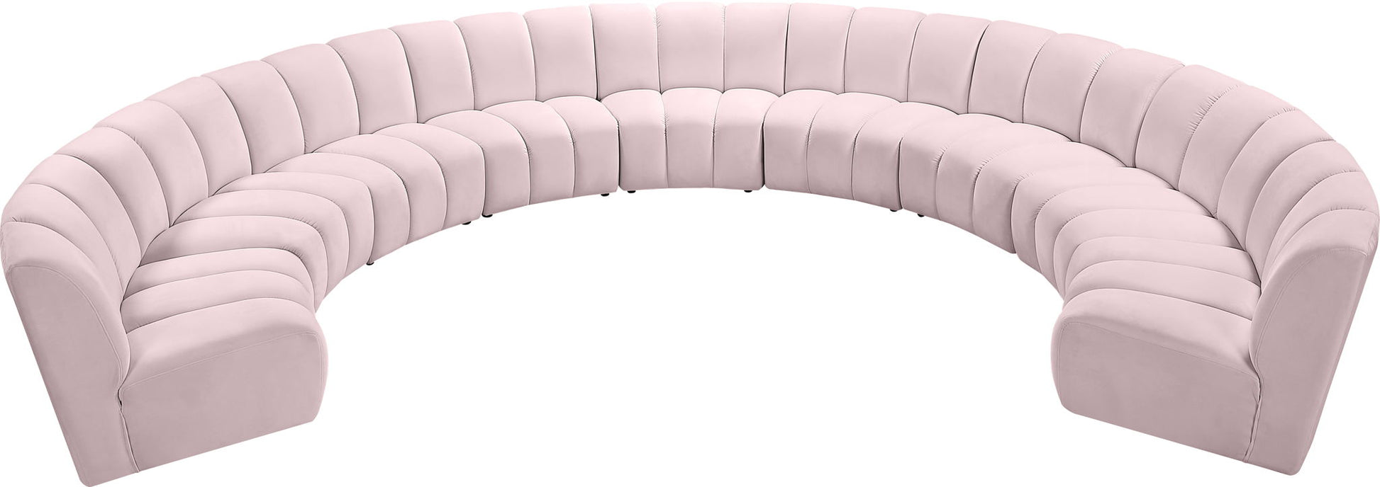 Infinity - 9 Piece Velvet Modular Sectional - Best Buy Furniture