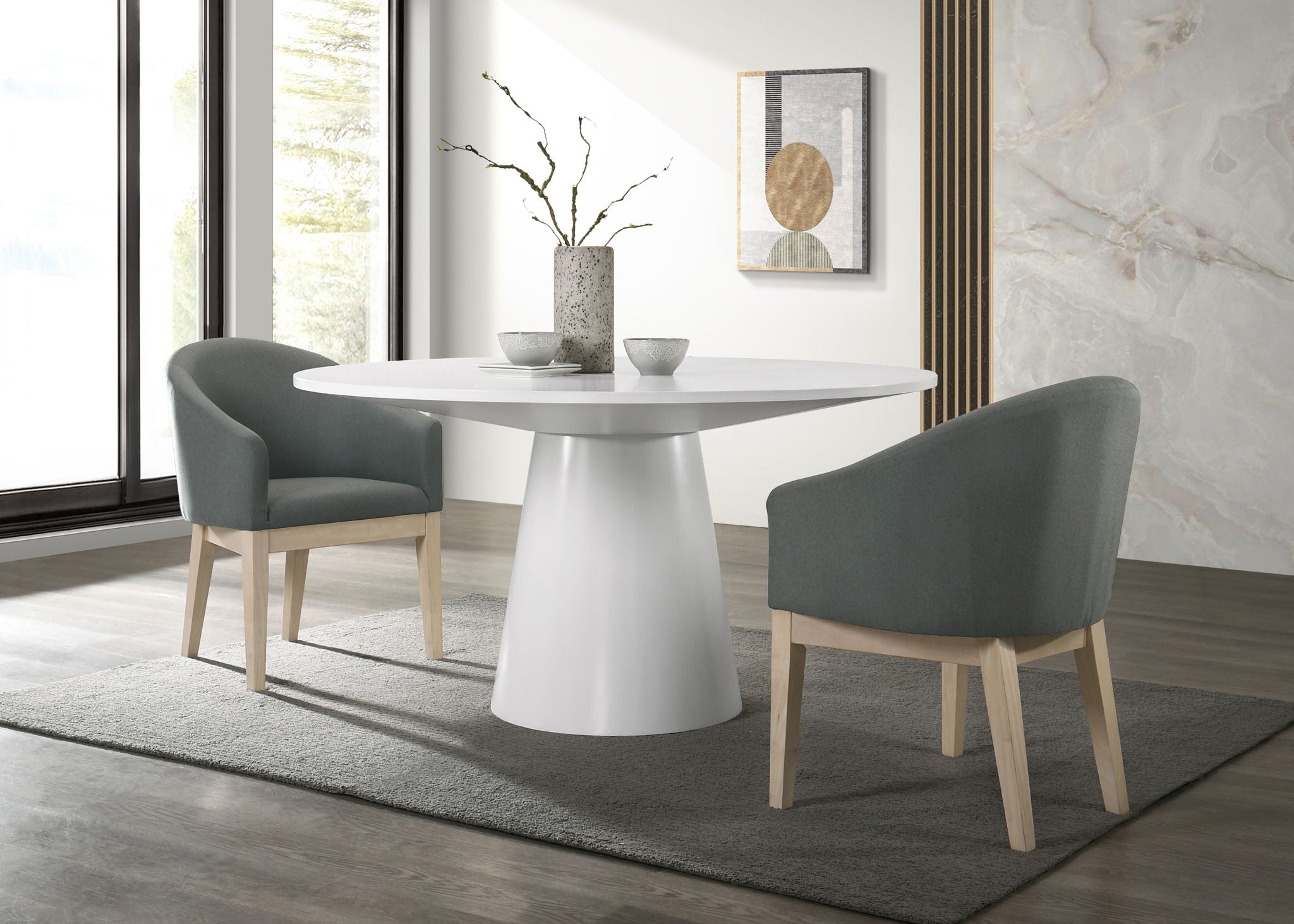 Jasper - 59" Round Dining Table Set - Best Buy Furniture