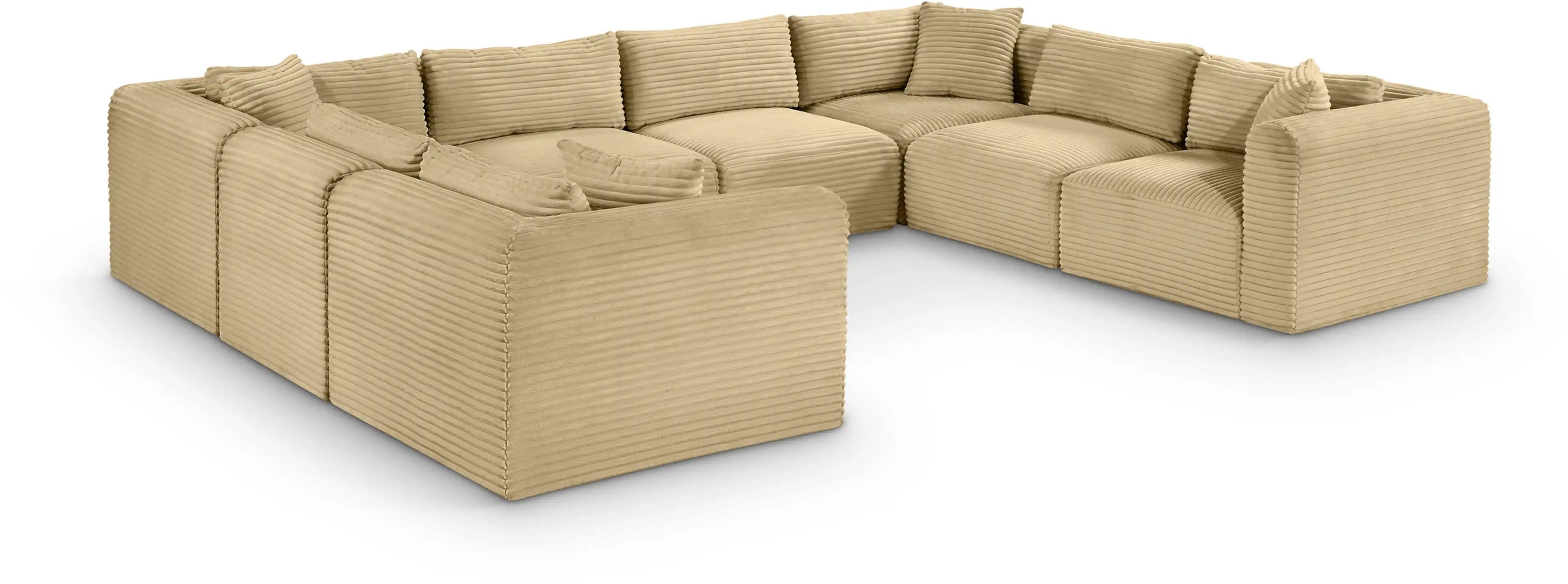 Shaggy - 8 Piece Modular U-Shaped Sectional - Best Buy Furniture