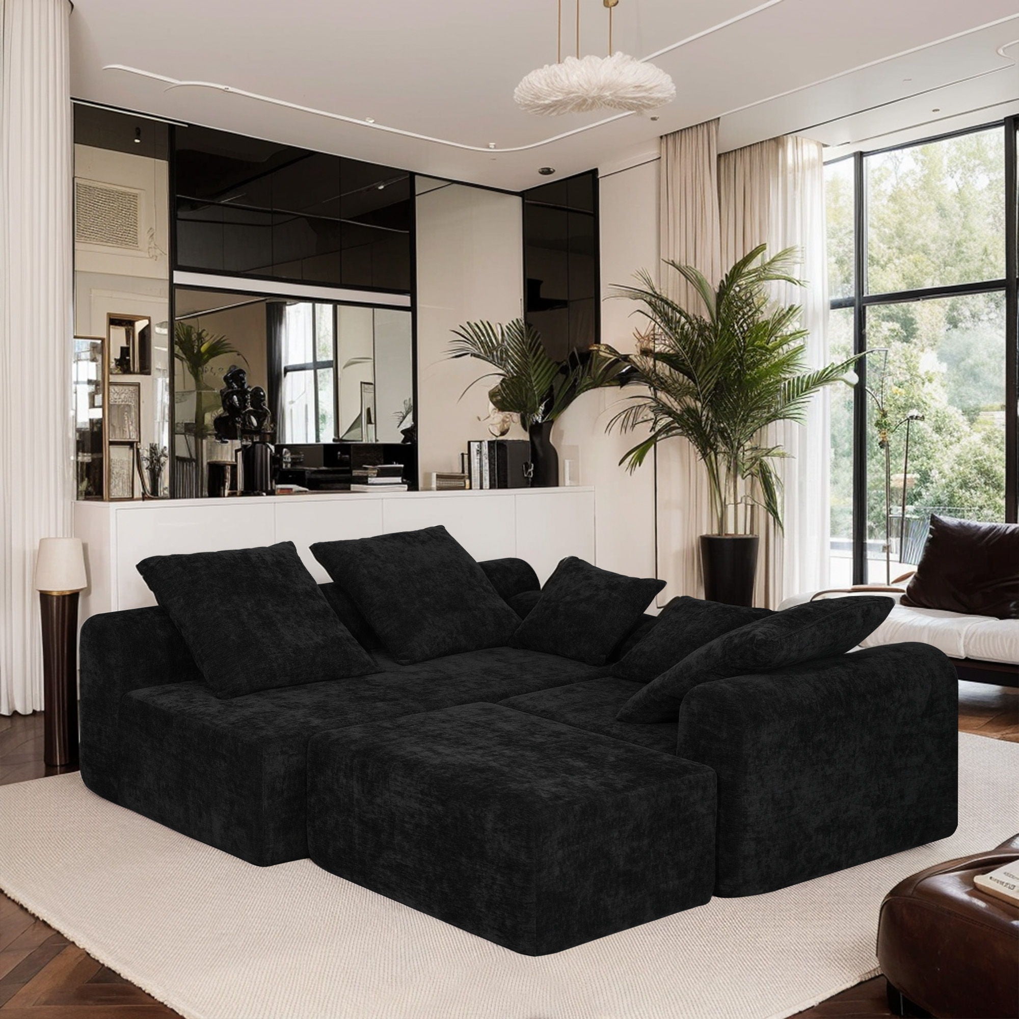 Modern L Shaped Sectional Sofa With Adjustable Configurations - Best Buy Furniture
