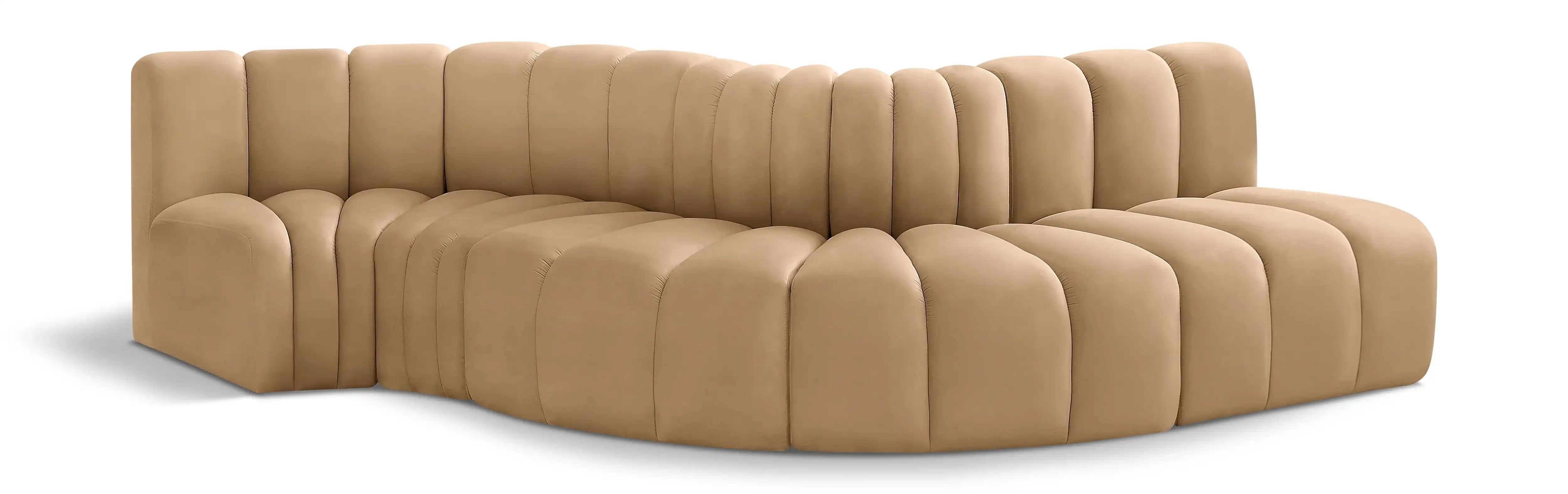Arc - Velvet 5 Piece Modular Sofa - Best Buy Furniture