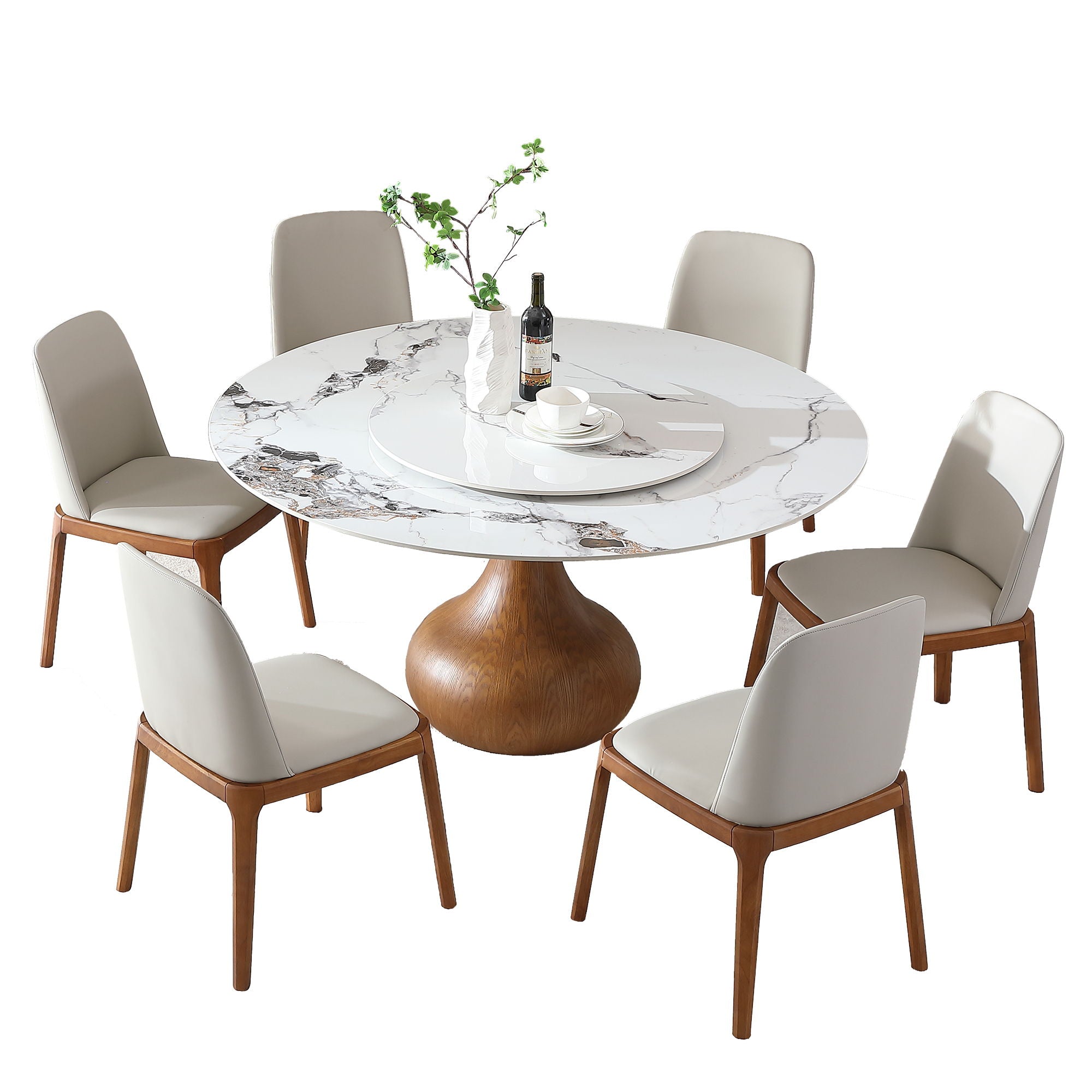 Round Modern Marble Dining Table With Chairs - Best Buy Furniture