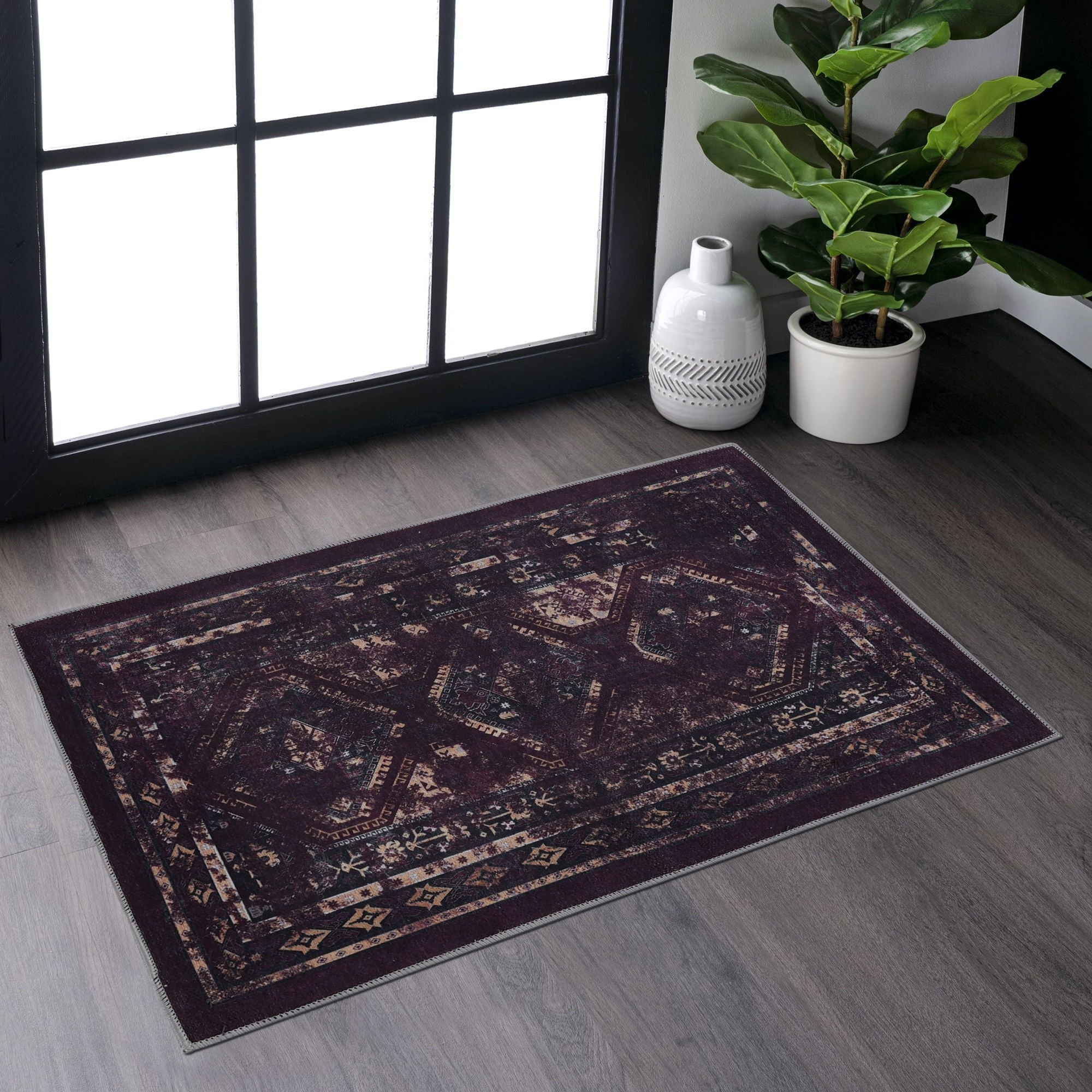 Maval - Trendy Area Rug, Washable - Best Buy Furniture