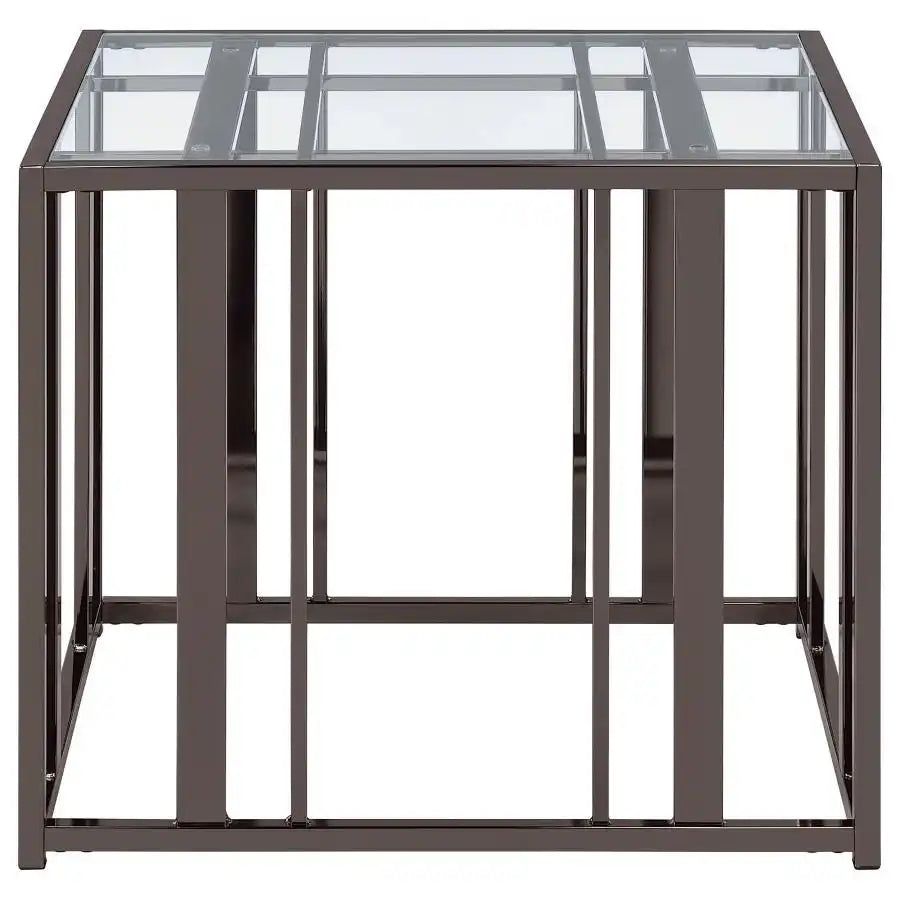 Adri - Rectangular Glass Top Side End Table - Best Buy Furniture