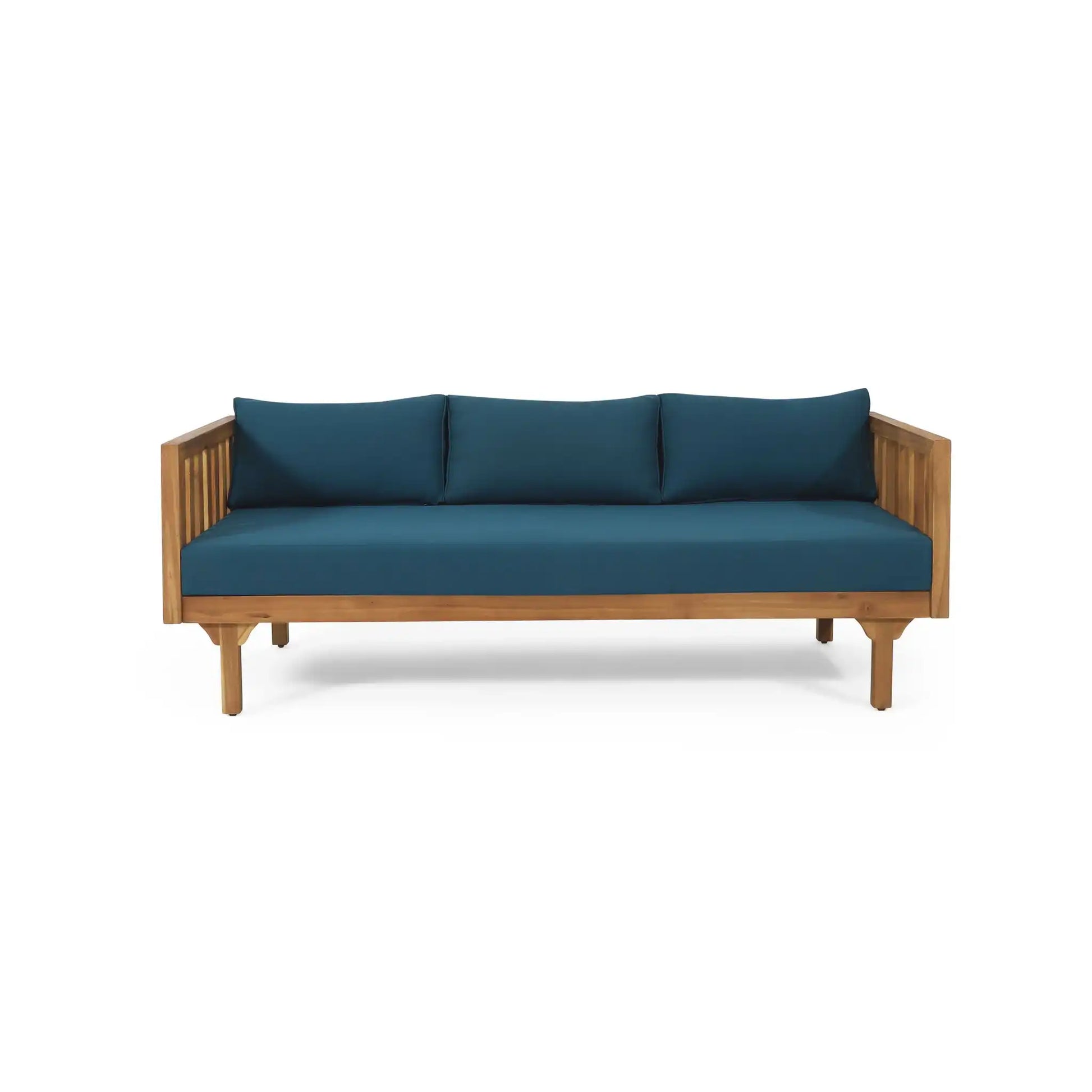 Claremont - 3 Seater Daybed Teak Acacia Wood Water Resistant Cushions - Best Buy Furniture
