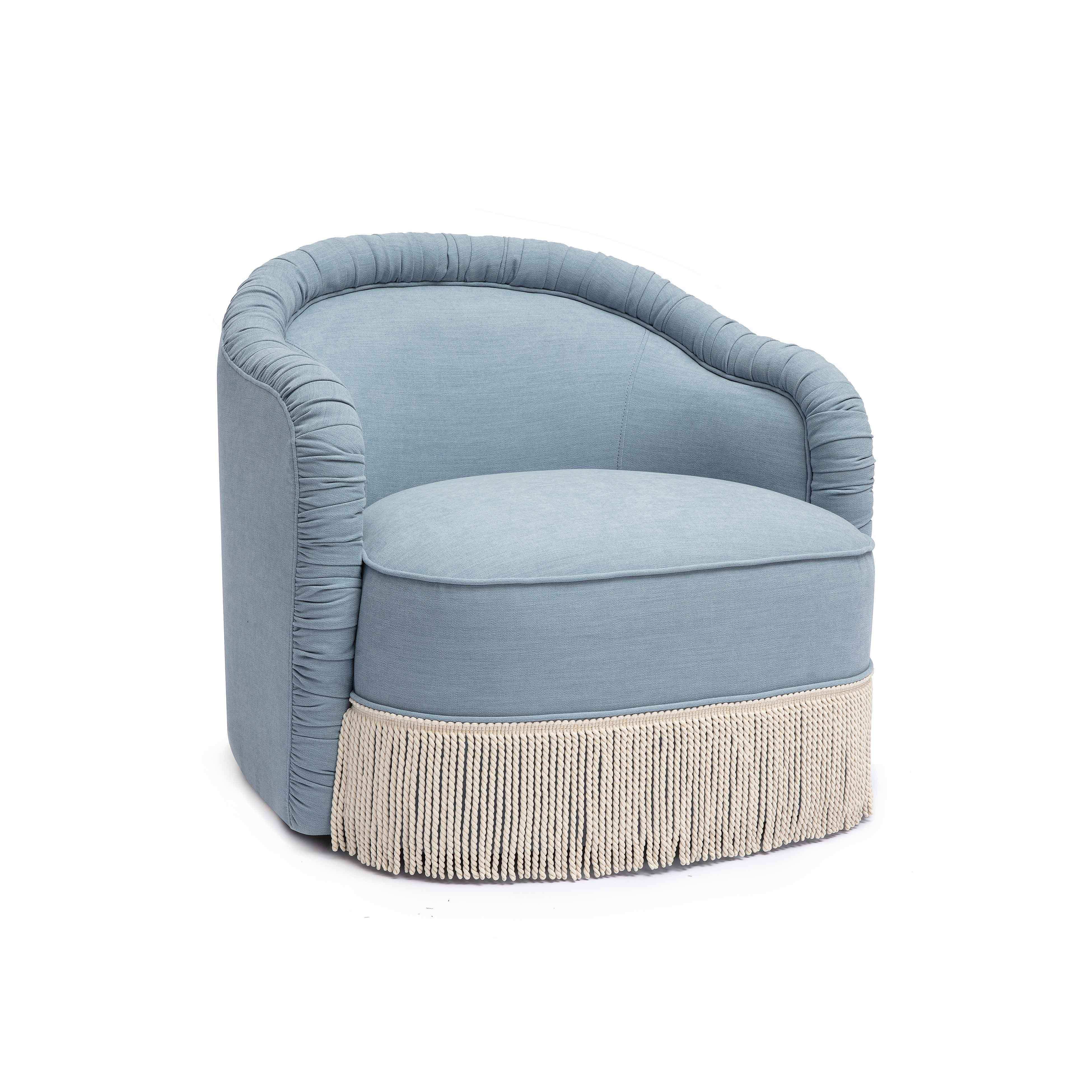 Pamela - Boucle Tassel Lounge Chair - Best Buy Furniture