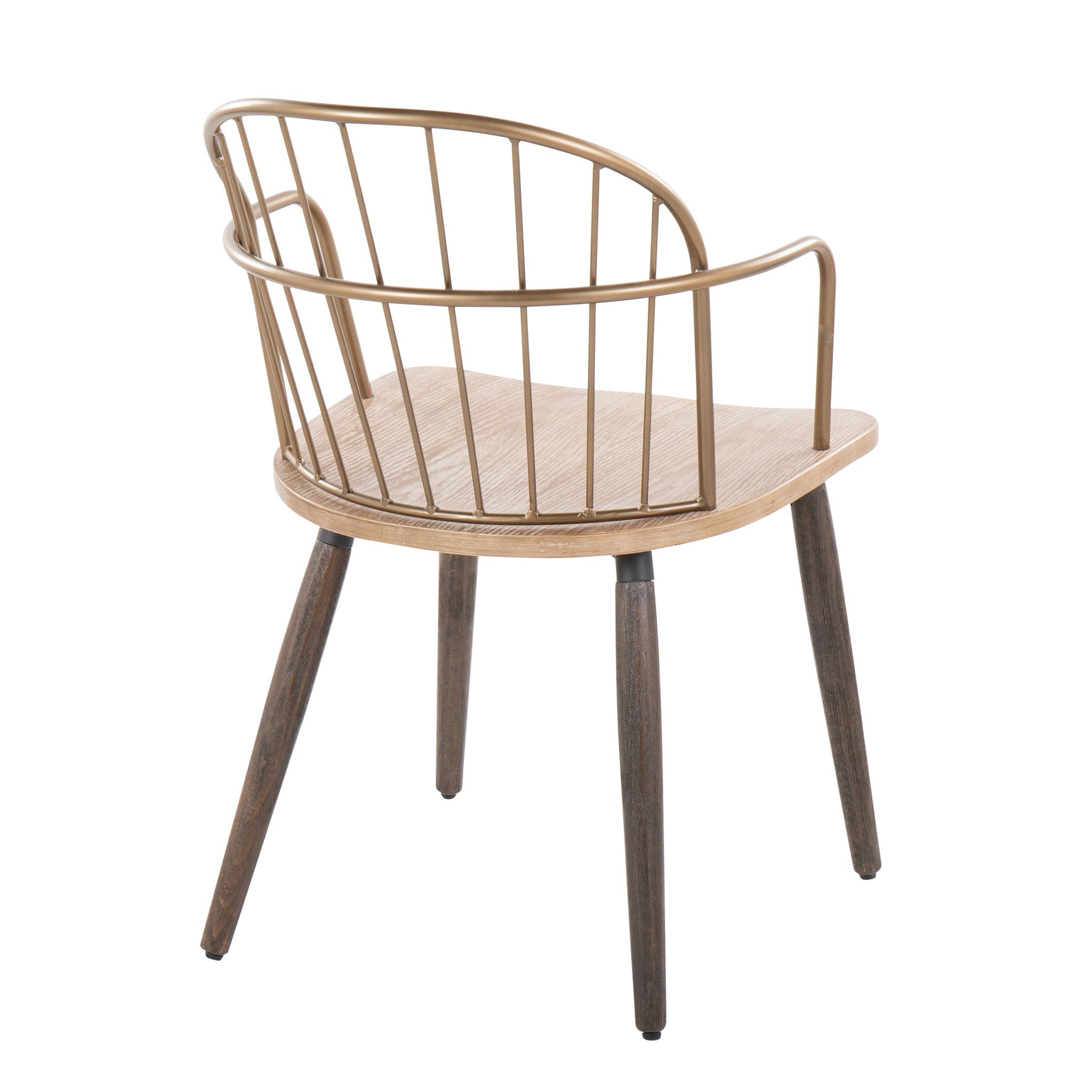 Riley - Farmhouse High Back Arm Chair (Set of 2) - Antique Copper / White Washed - Best Buy Furniture
