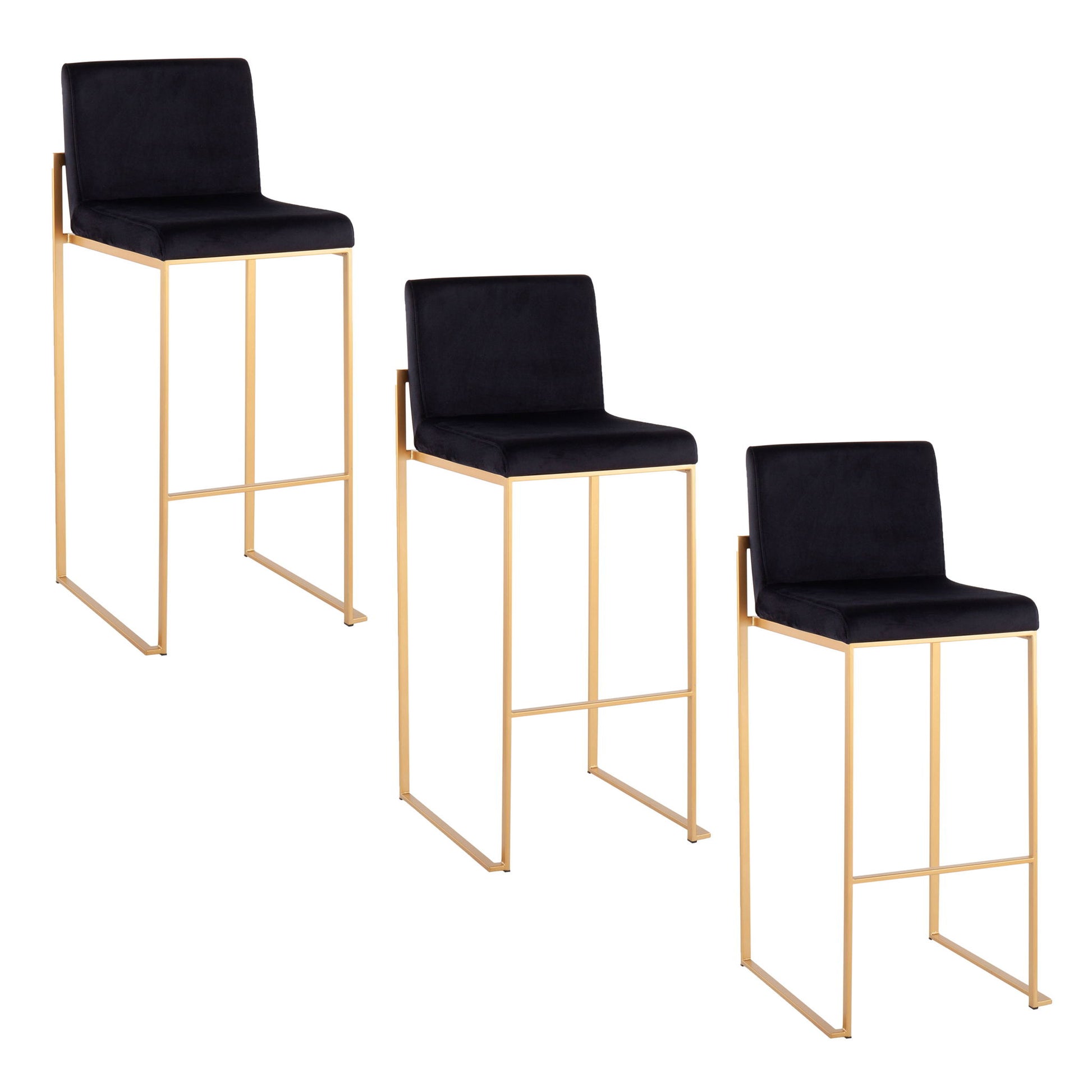 Fuji - Contemporary Design High Back Barstool (Set of 2) - Best Buy Furniture